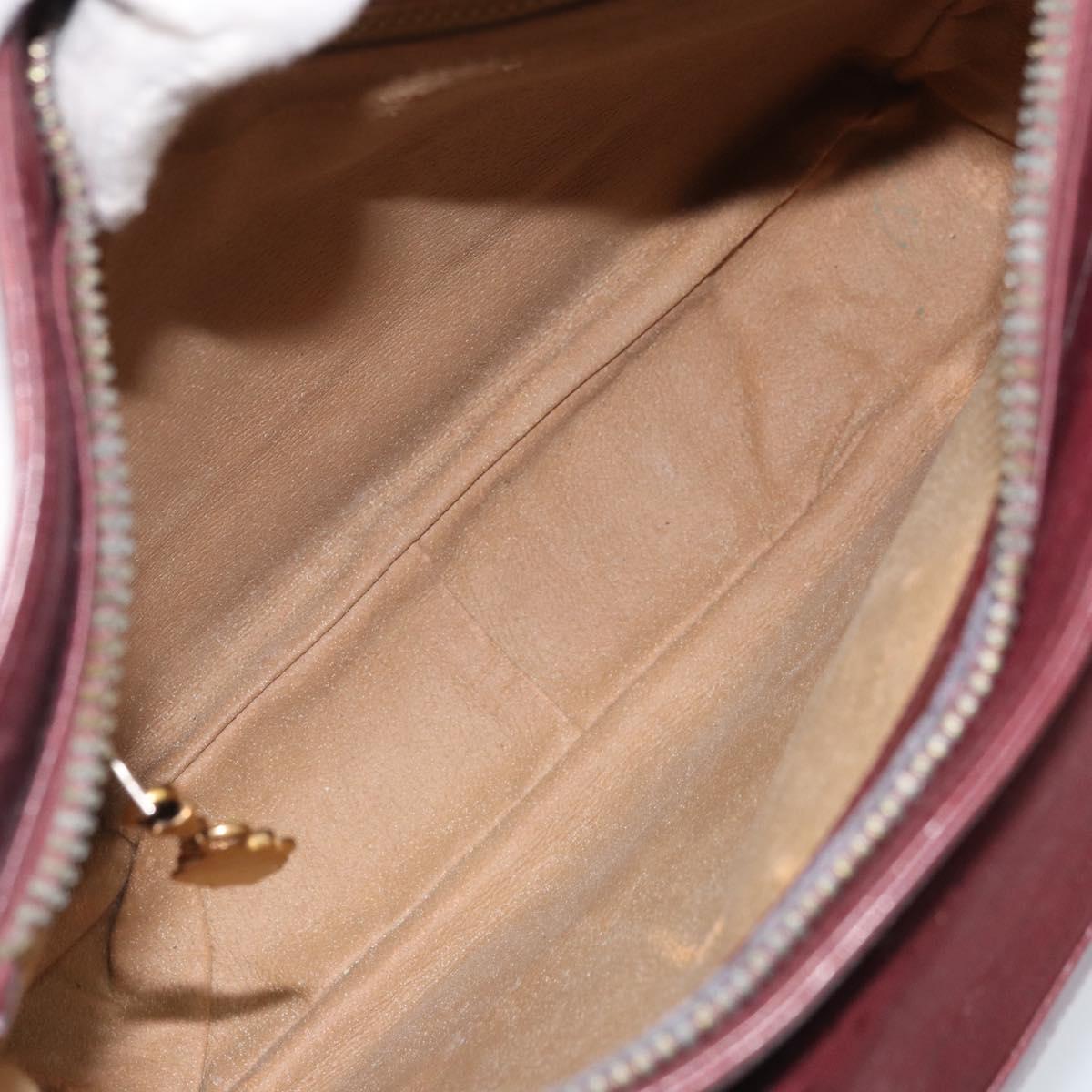 GUCCI Micro GG Supreme Shoulder Bag Bordeaux Gold Auth ep13943