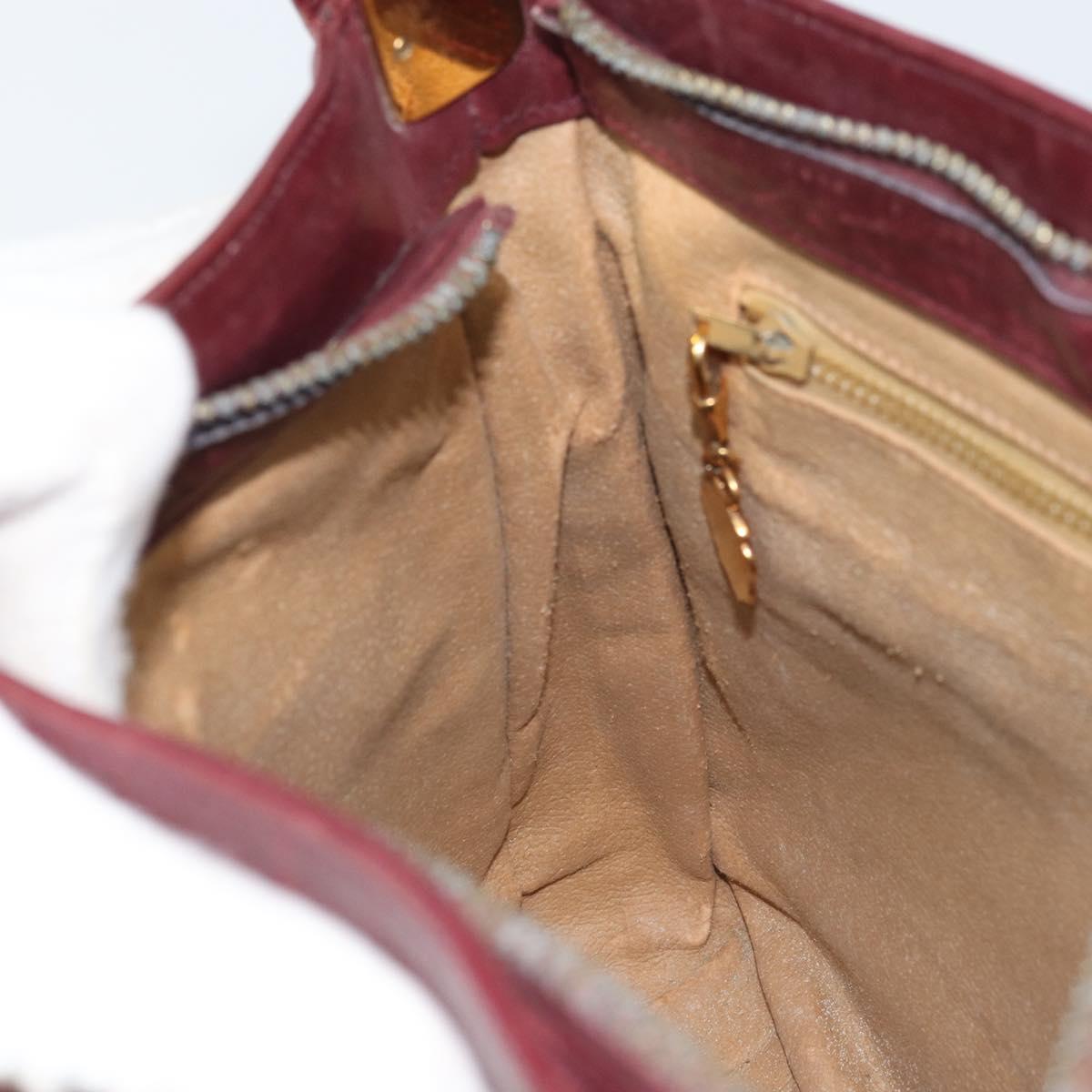 GUCCI Micro GG Supreme Shoulder Bag Bordeaux Gold Auth ep13943