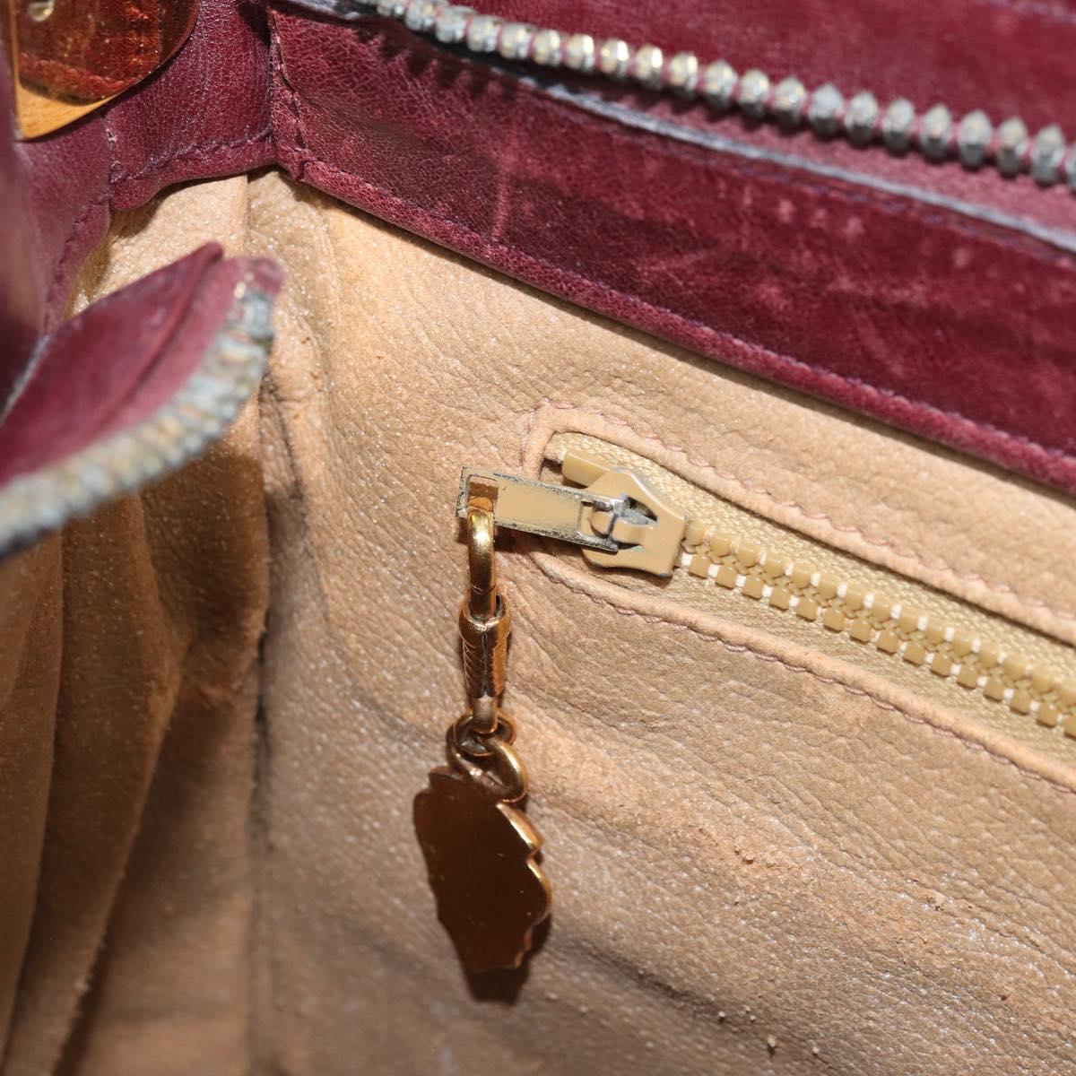 GUCCI Micro GG Supreme Shoulder Bag Bordeaux Gold Auth ep13943