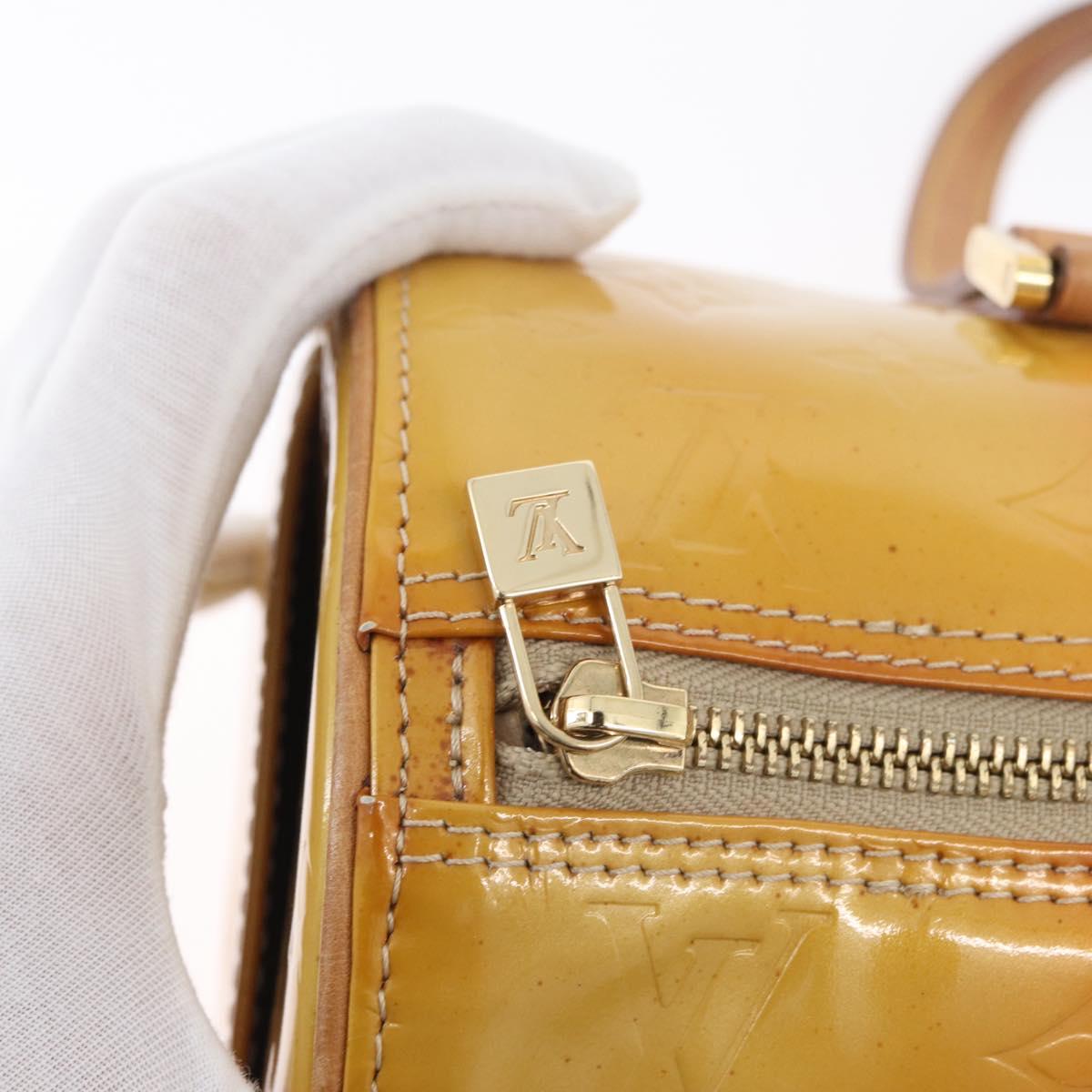 LOUIS VUITTON Monogram Vernis Bedford Hand Bag Beige M91006 LV Auth ep13944A