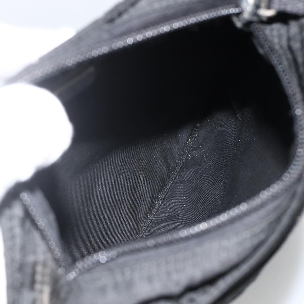 PRADA Shoulder Bag Nylon Black Silver Auth ep13949