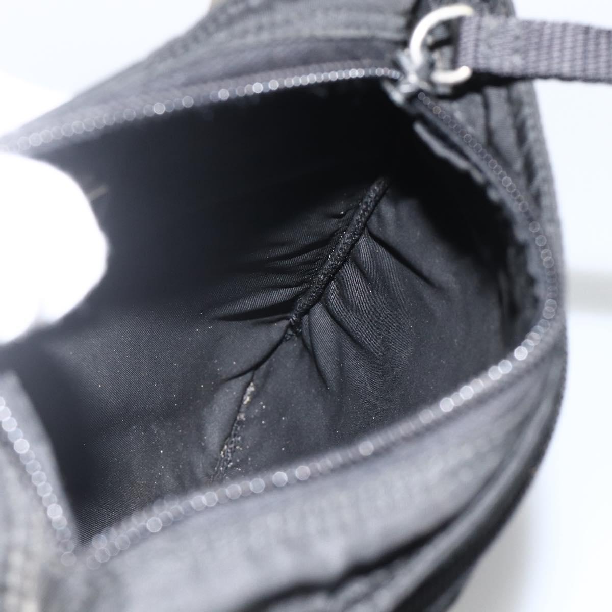 PRADA Shoulder Bag Nylon Black Silver Auth ep13949