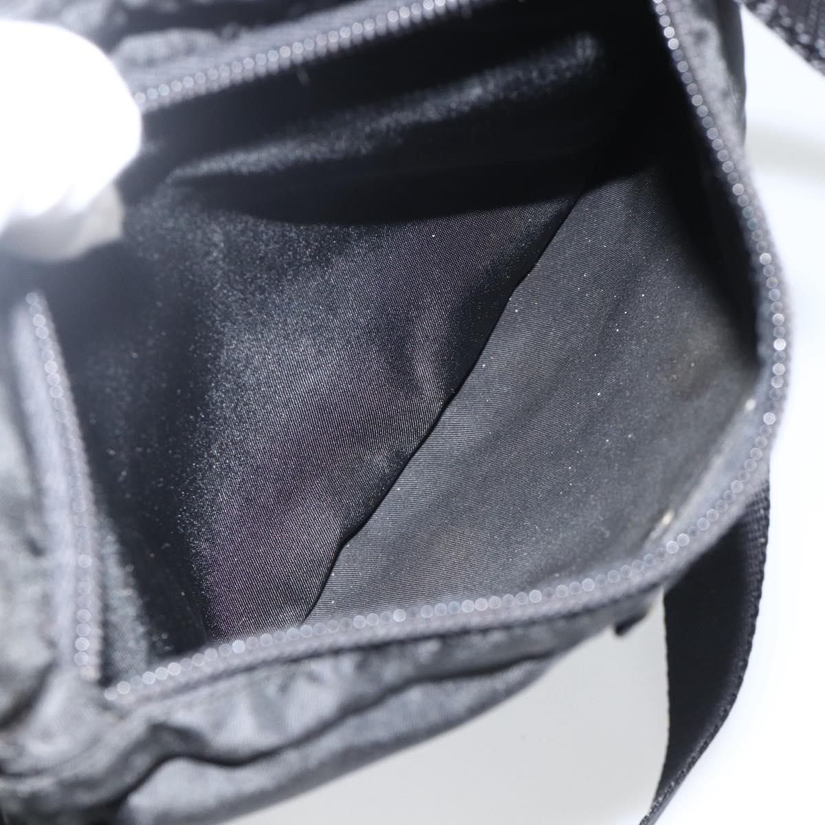 PRADA Shoulder Bag Nylon Black Silver Auth ep13949
