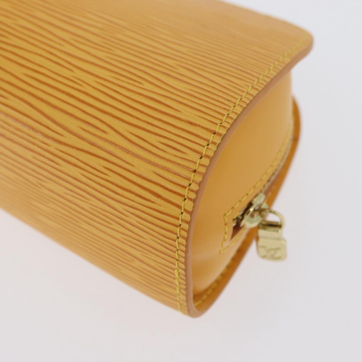 LOUIS VUITTON Epi Dauphine PM Pouch Yellow M48449 LV Auth ep13951