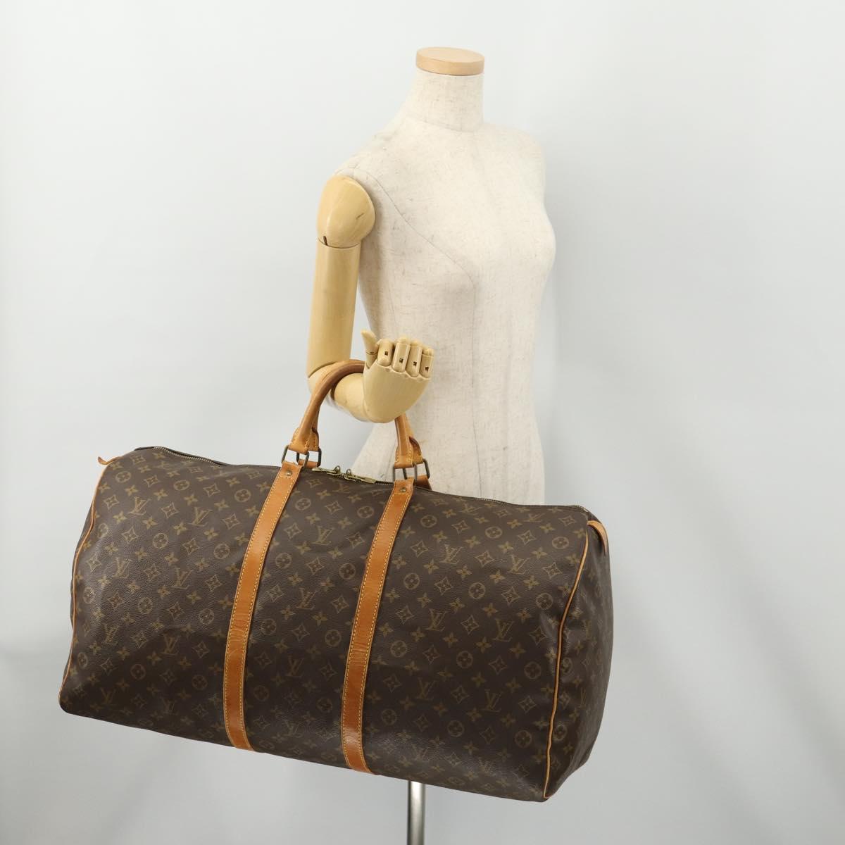 LOUIS VUITTON Monogram Keepall 60 Boston Bag M41422 LV Auth ep13958