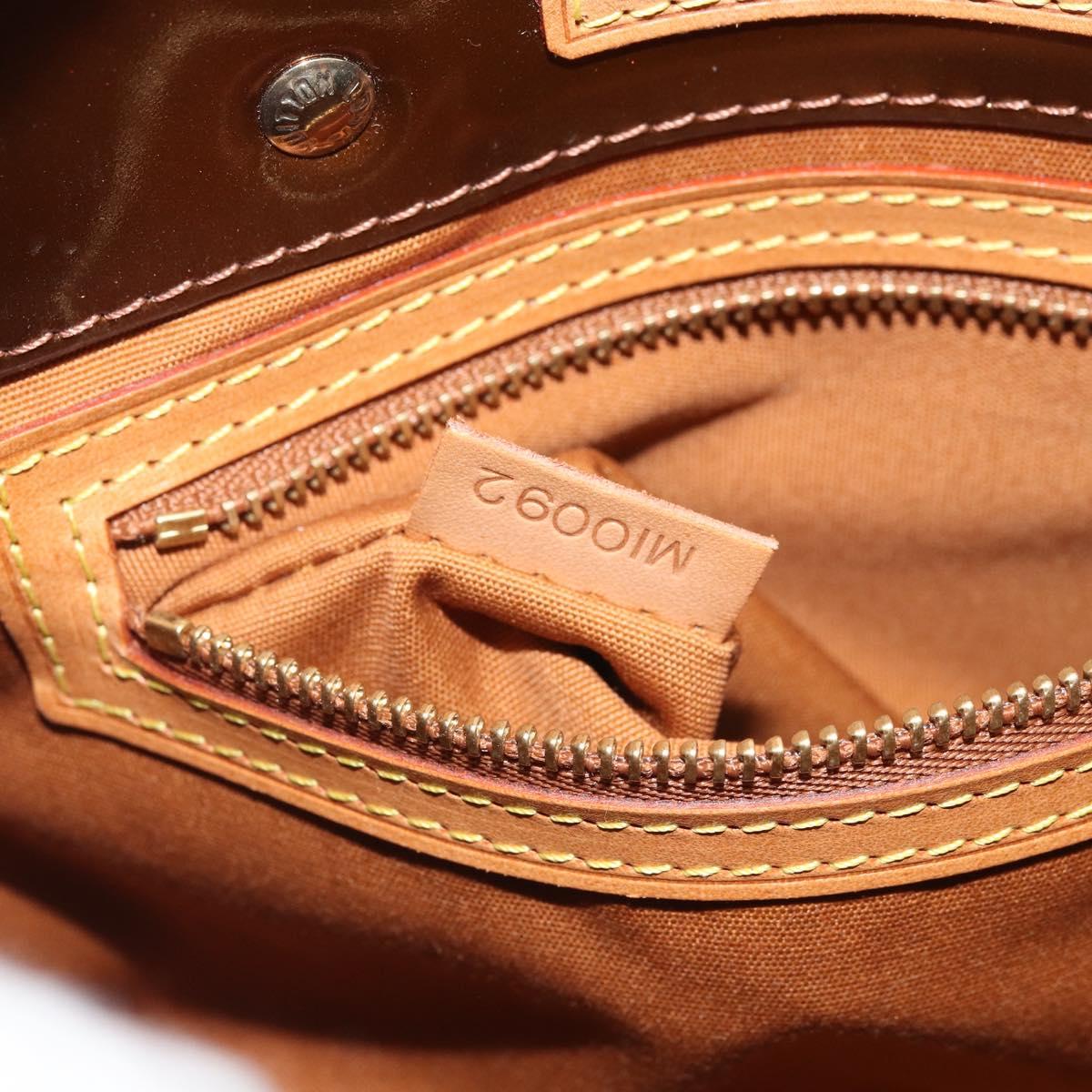 LOUIS VUITTON Monogram Vernis Reade PM Hand Bag Bronze M91146 LV Auth ep13959
