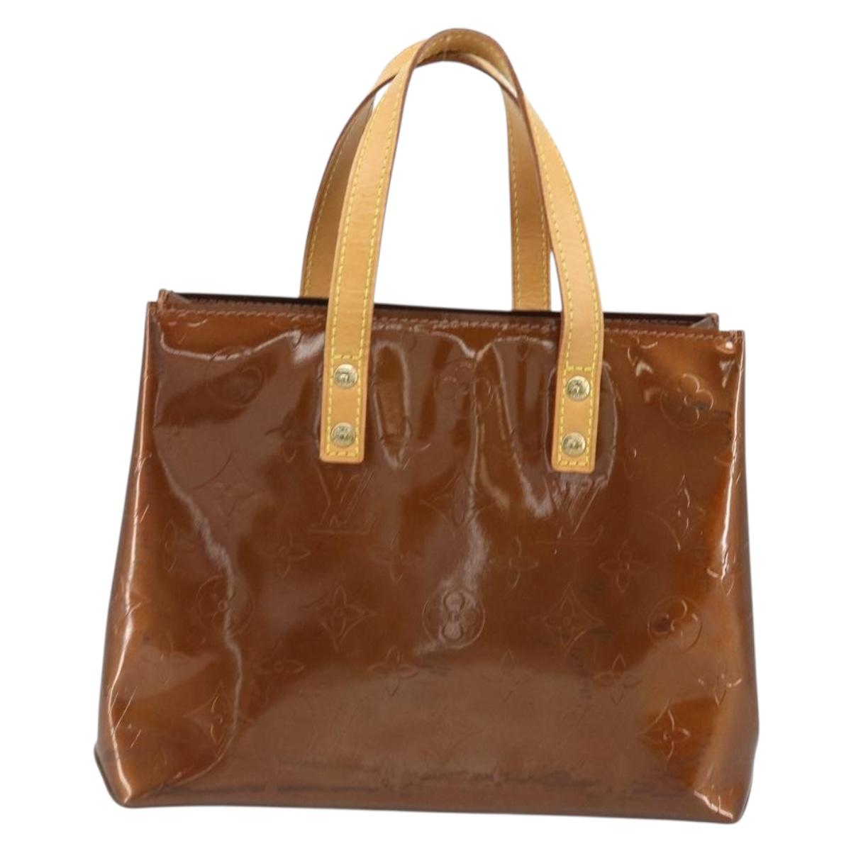 LOUIS VUITTON Monogram Vernis Reade PM Hand Bag Bronze M91146 LV Auth ep13959