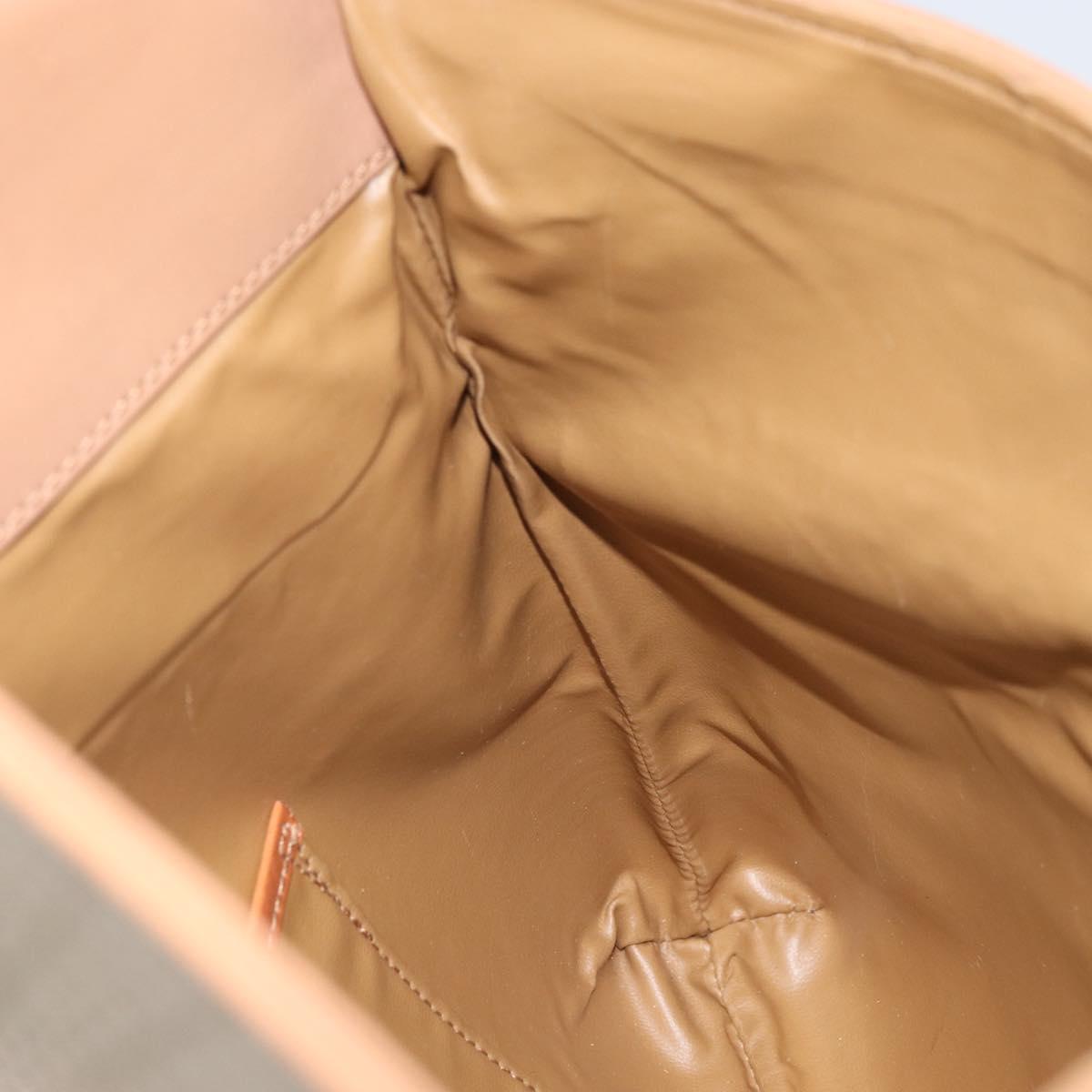 CELINE Macadam Canvas Clutch Bag PVC Beige Gold Auth ep13970