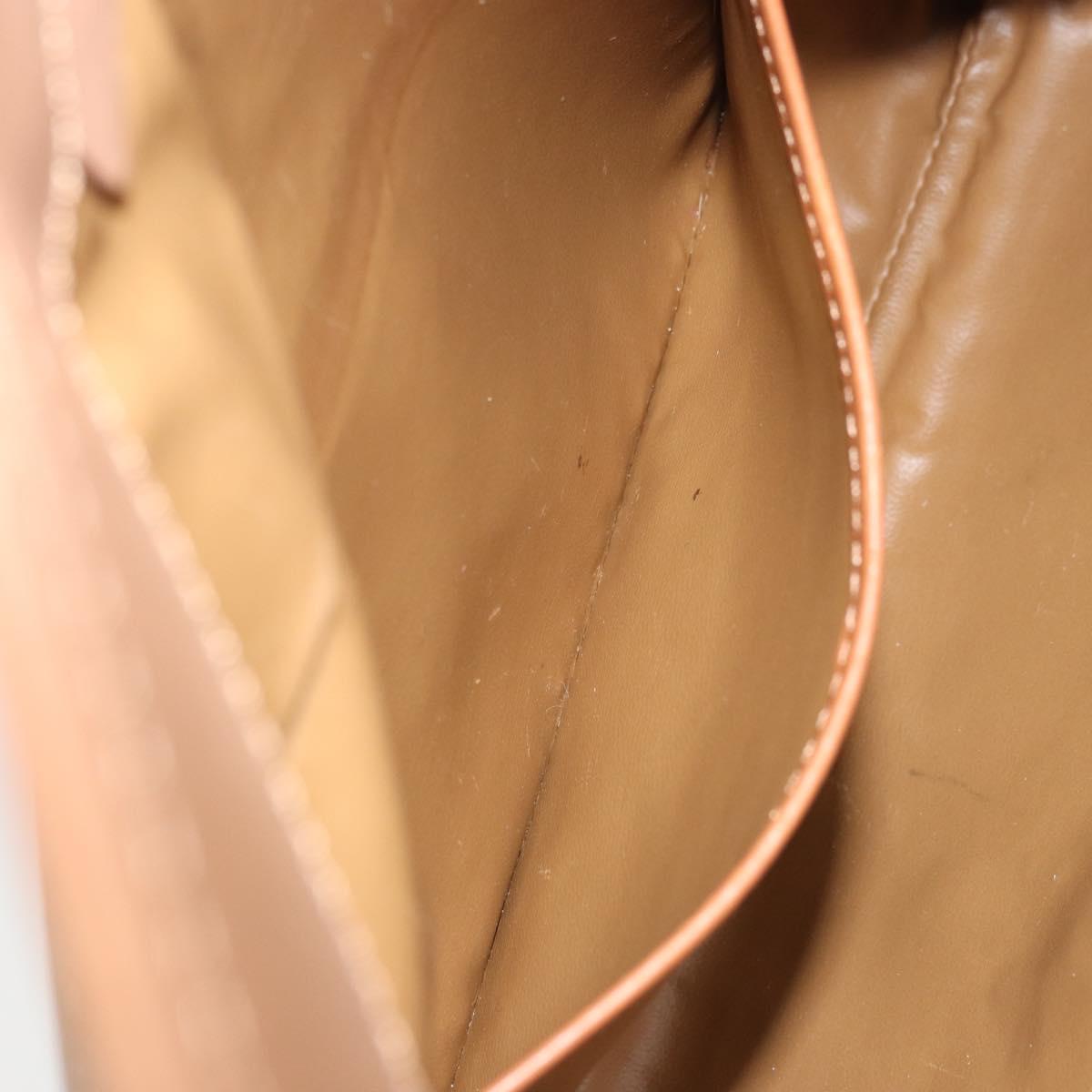 CELINE Macadam Canvas Clutch Bag PVC Beige Gold Auth ep13970