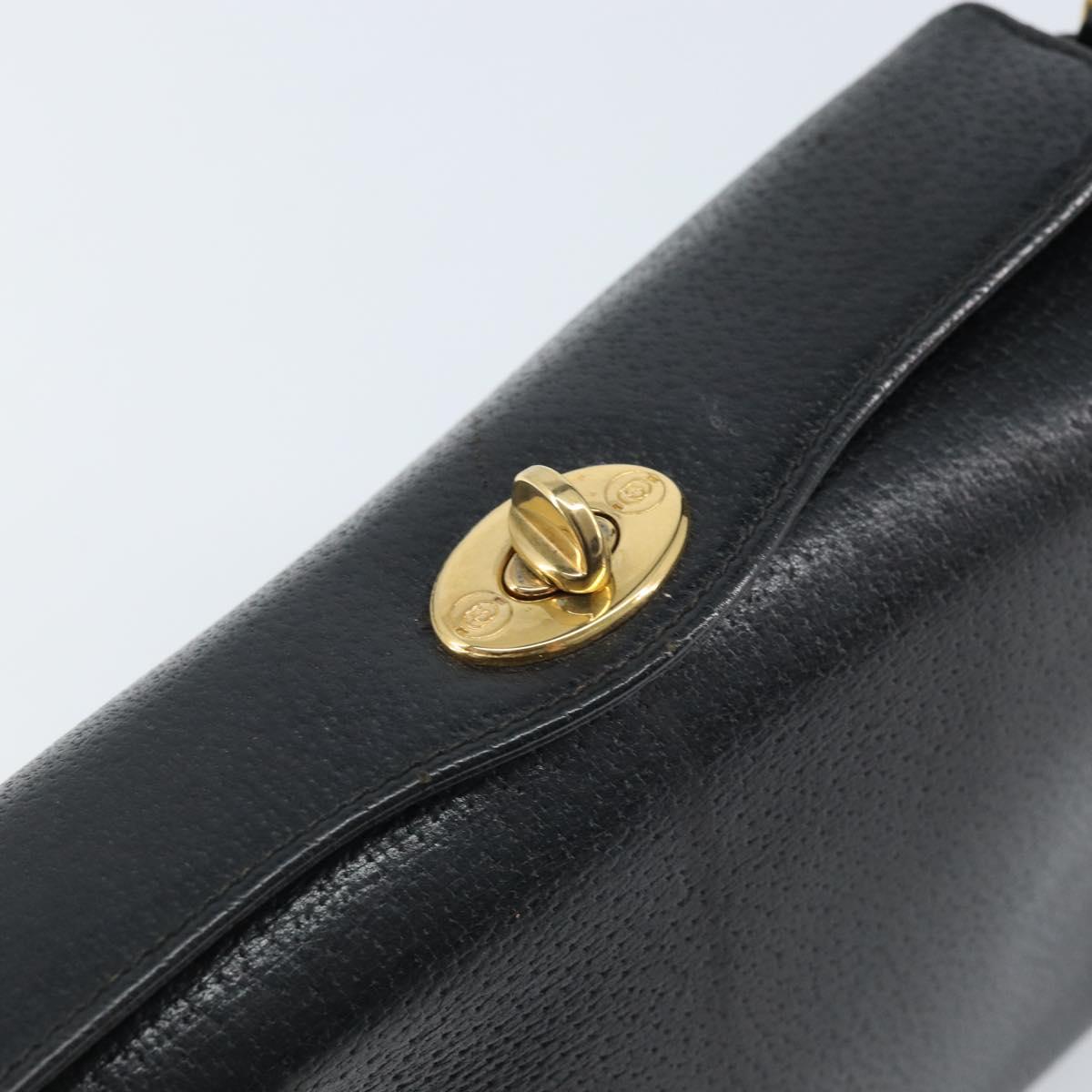 GUCCI Hand Bag Leather Black Gold 000 26 0025 Auth ep13973