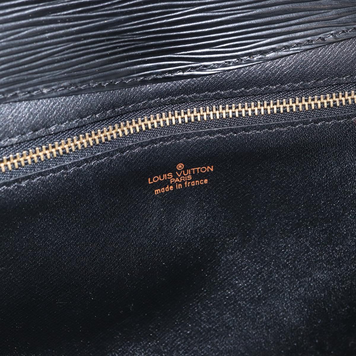 LOUIS VUITTON Epi Montaigne 27 Clutch Bag Black M52652 LV Auth ep13974