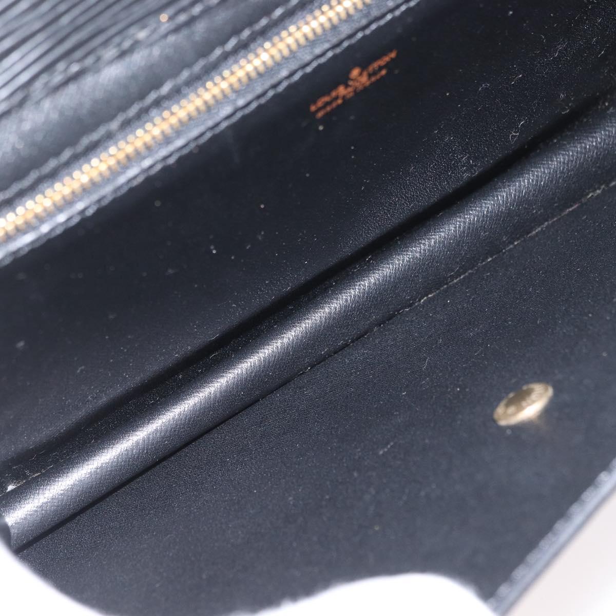 LOUIS VUITTON Epi Montaigne 27 Clutch Bag Black M52652 LV Auth ep13974