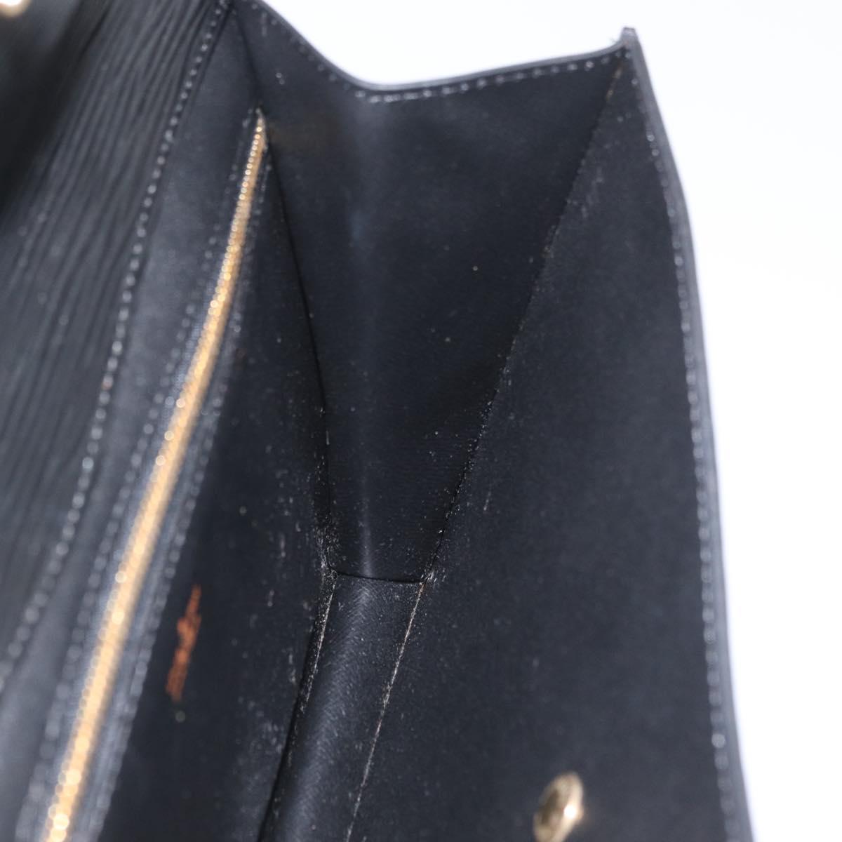 LOUIS VUITTON Epi Montaigne 27 Clutch Bag Black M52652 LV Auth ep13974