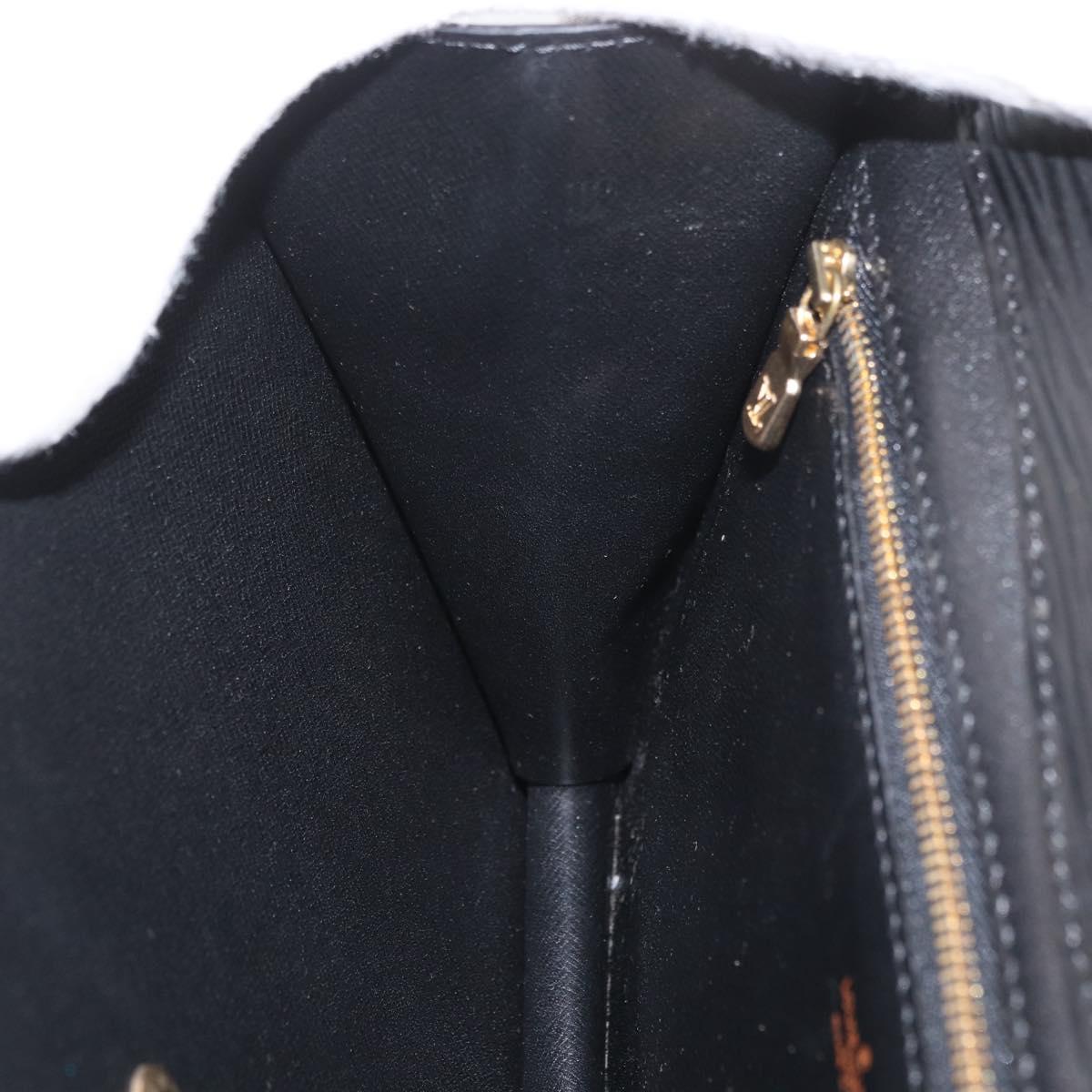 LOUIS VUITTON Epi Montaigne 27 Clutch Bag Black M52652 LV Auth ep13974