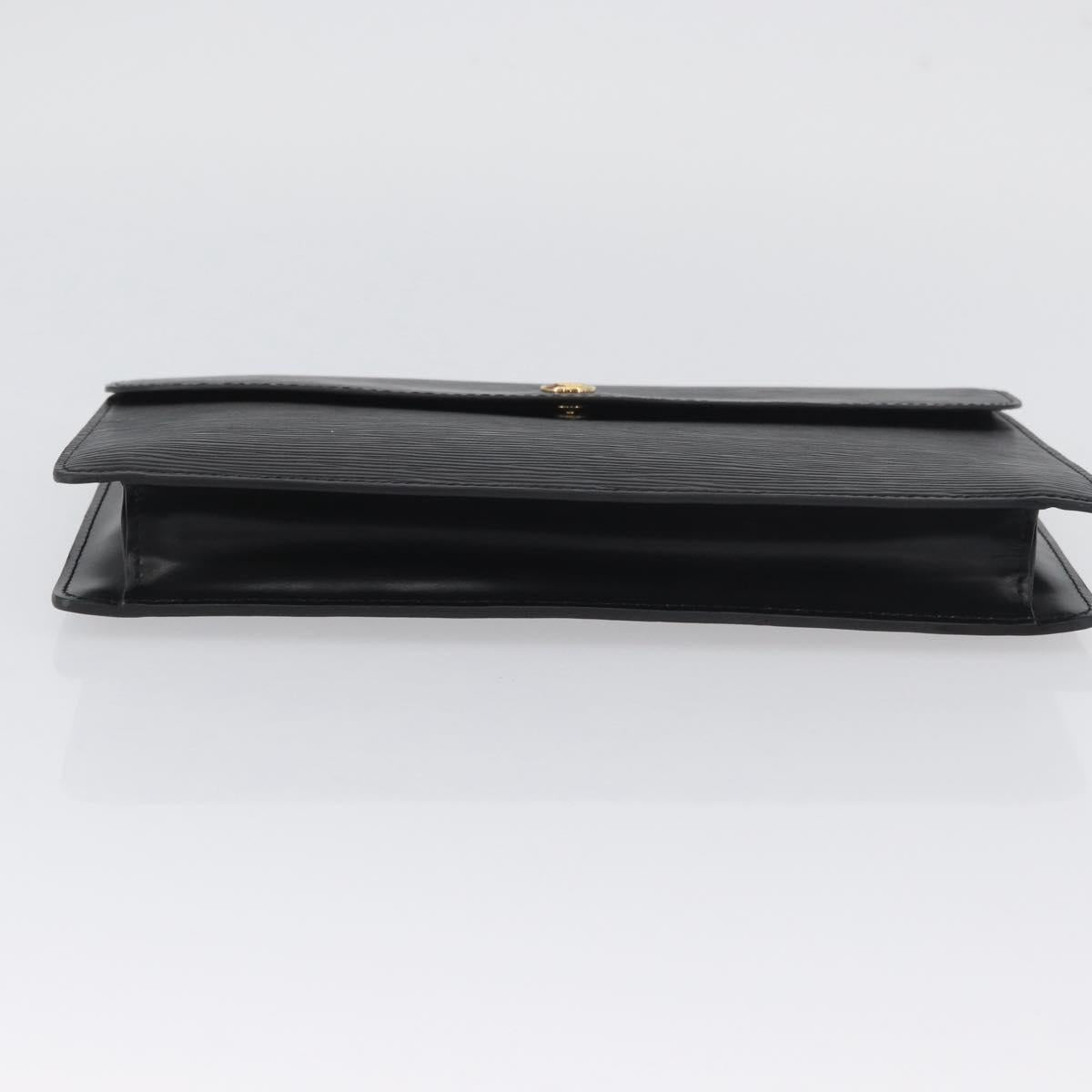 LOUIS VUITTON Epi Montaigne 27 Clutch Bag Black M52652 LV Auth ep13974