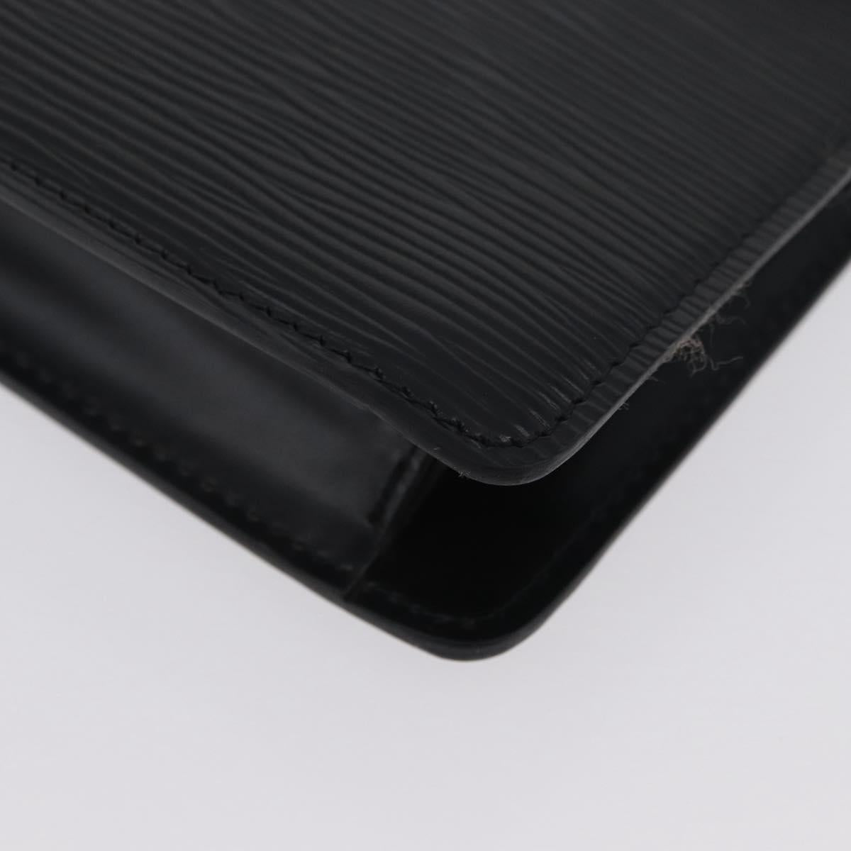 LOUIS VUITTON Epi Montaigne 27 Clutch Bag Black M52652 LV Auth ep13974