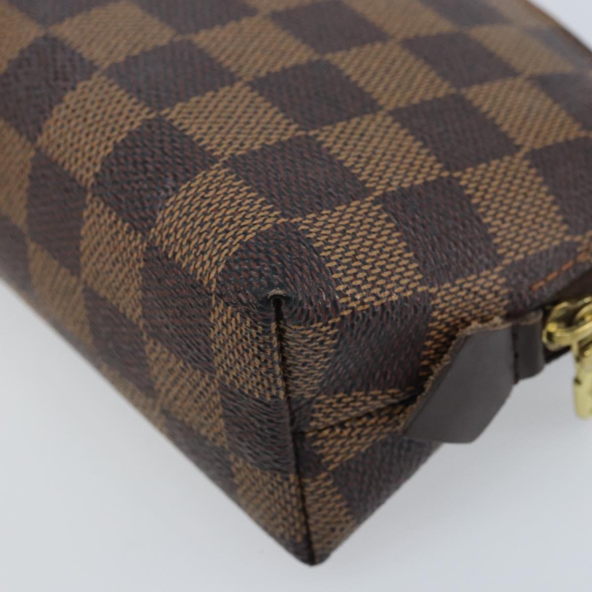 LOUIS VUITTON Damier Ebene Pochette Cosmetic PM Pouch N47516 LV Auth ep13975