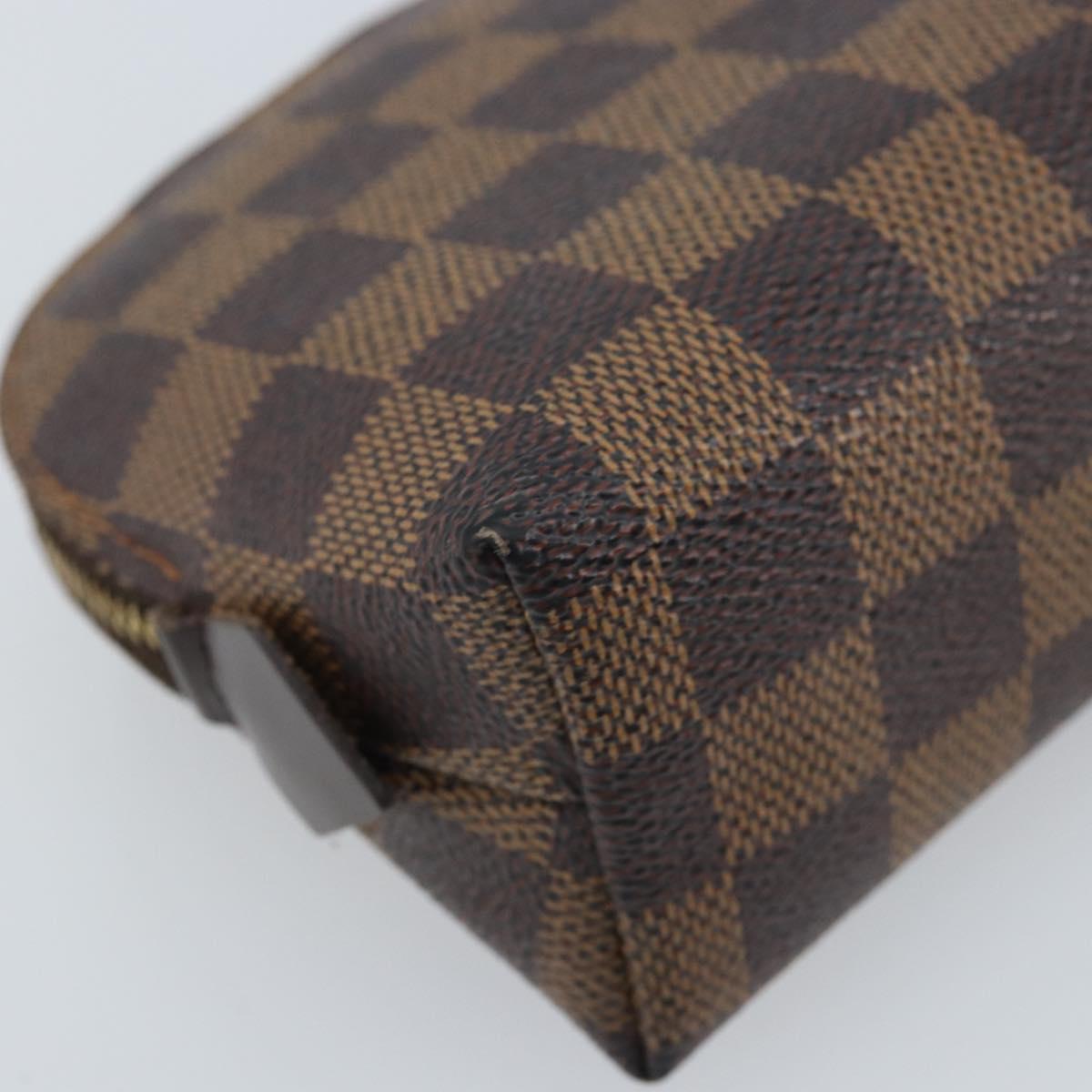 LOUIS VUITTON Damier Ebene Pochette Cosmetic PM Pouch N47516 LV Auth ep13975