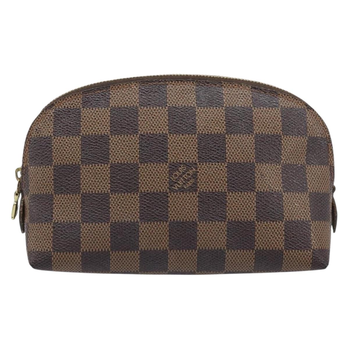 LOUIS VUITTON Damier Ebene Pochette Cosmetic PM Pouch N47516 LV Auth ep13975