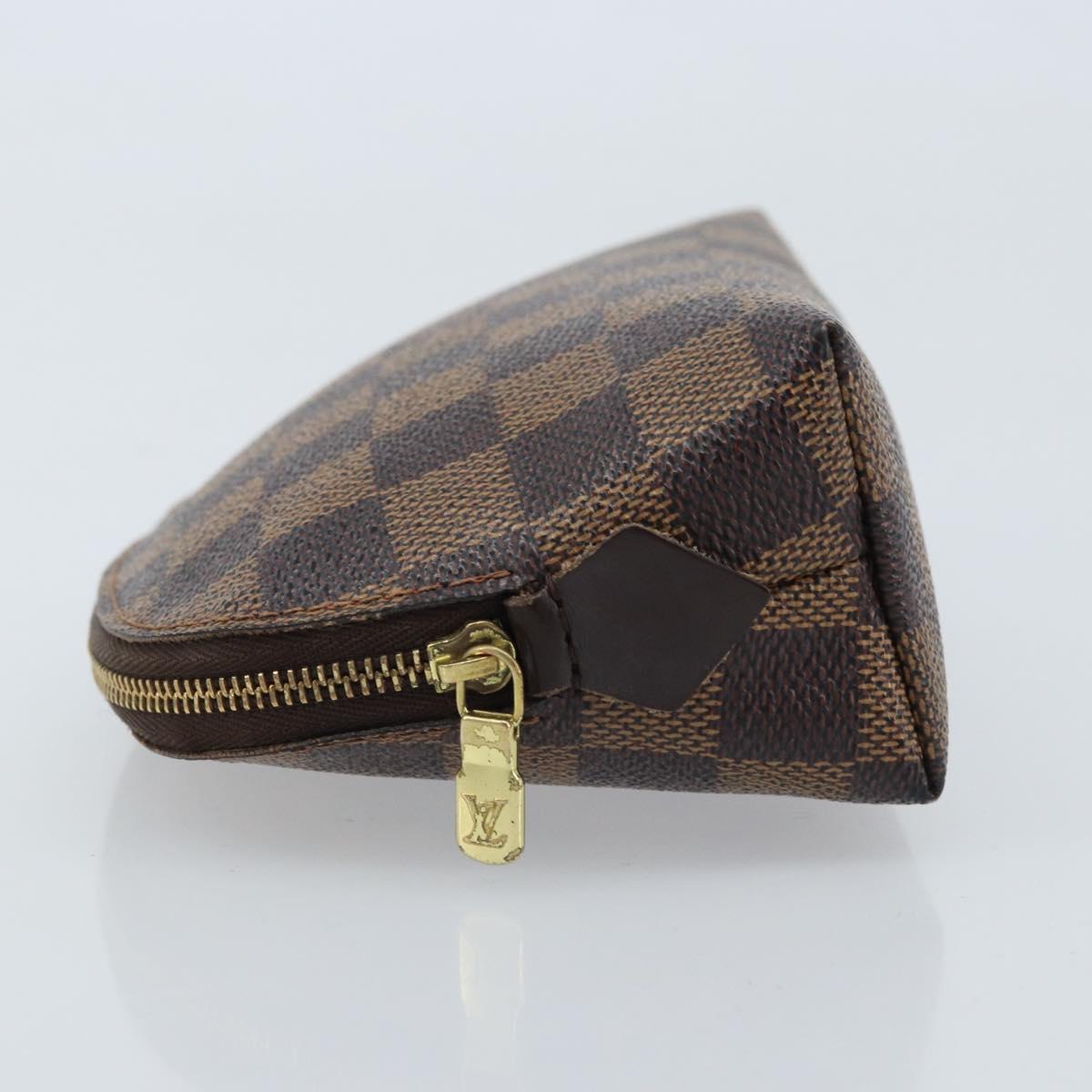 LOUIS VUITTON Damier Ebene Pochette Cosmetic PM Pouch N47516 LV Auth ep13975