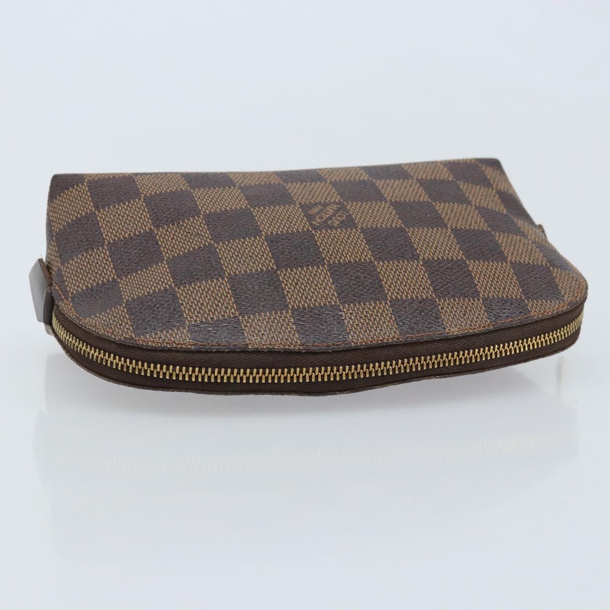 LOUIS VUITTON Damier Ebene Pochette Cosmetic PM Pouch N47516 LV Auth ep13975