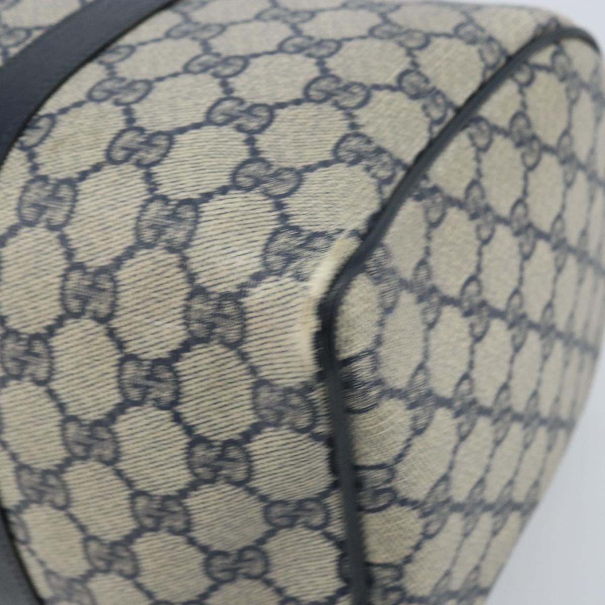 GUCCI GG Supreme Hand Bag PVC Navy Gold 002 39 6842 Auth ep13985