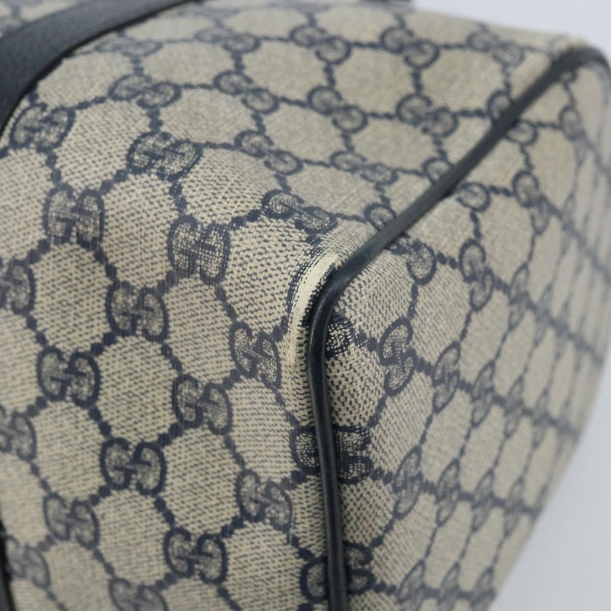GUCCI GG Supreme Hand Bag PVC Navy Gold 002 39 6842 Auth ep13985