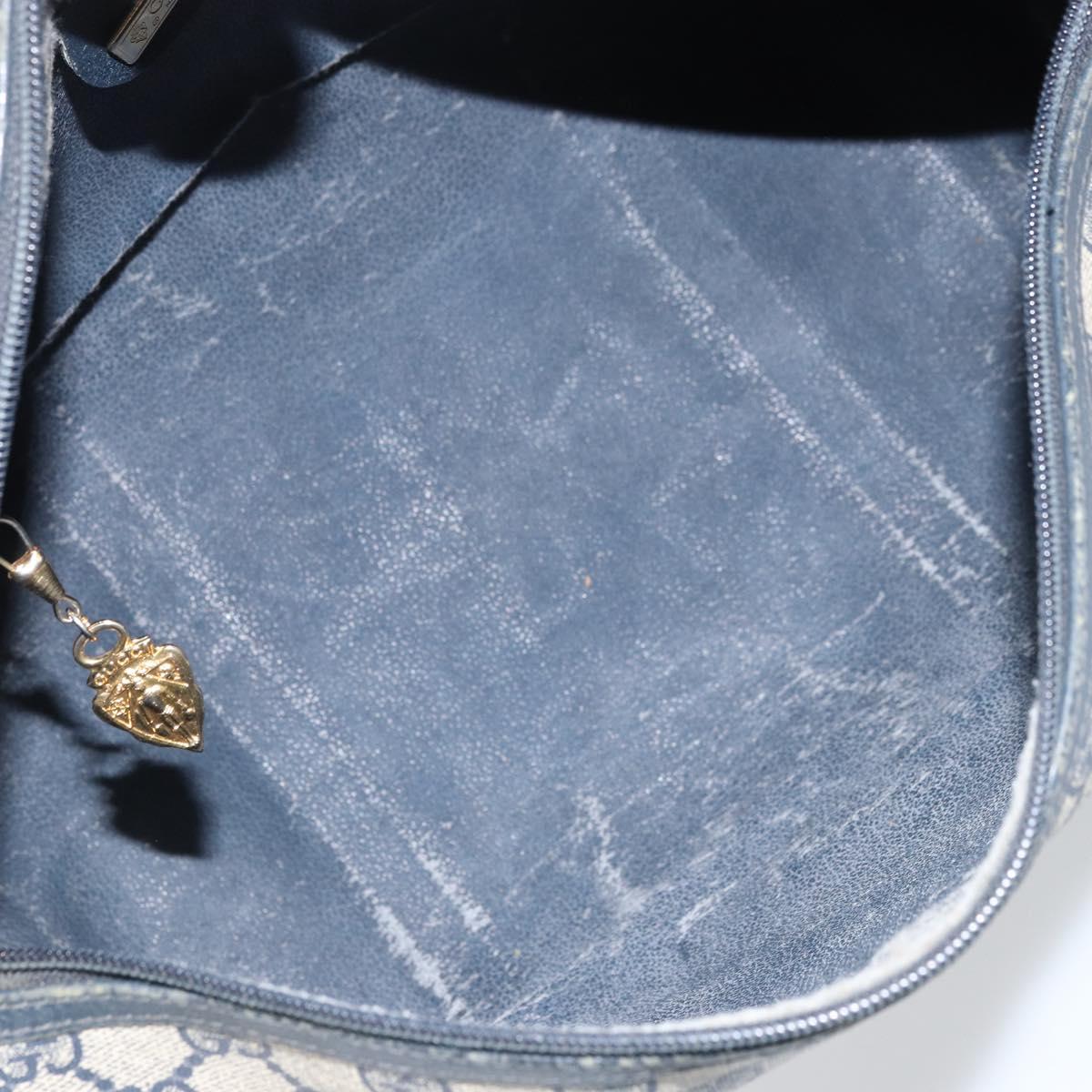 GUCCI GG Supreme Hand Bag PVC Navy Gold 002 39 6842 Auth ep13985