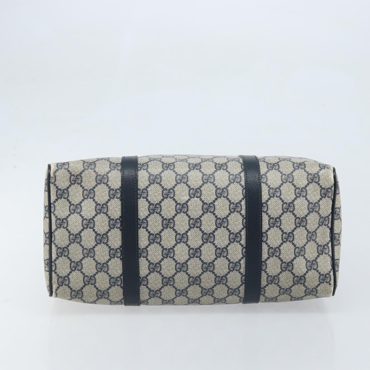 GUCCI GG Supreme Hand Bag PVC Navy Gold 002 39 6842 Auth ep13985
