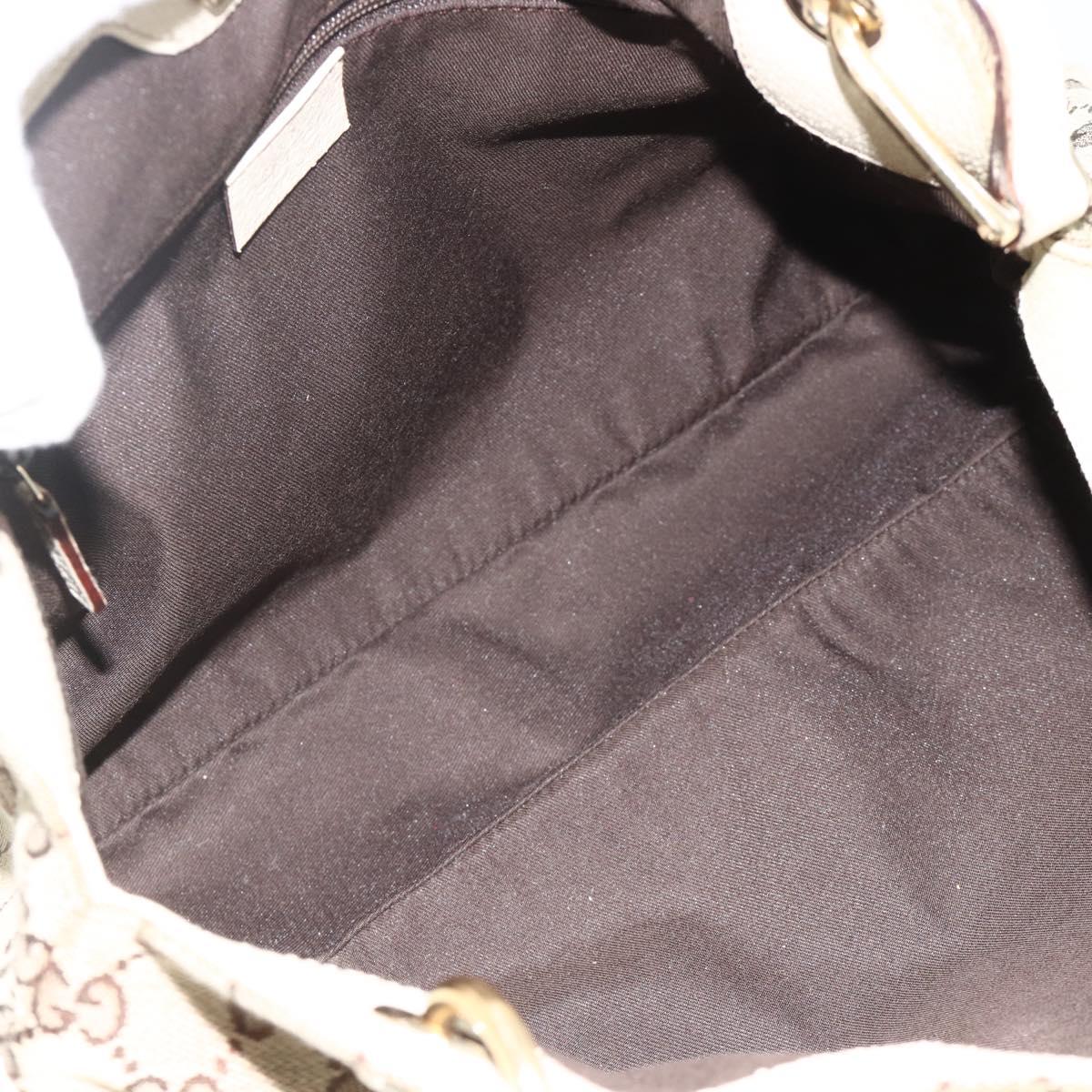 GUCCI GG Canvas Tote Bag Beige Gold 121023 Auth ep13989