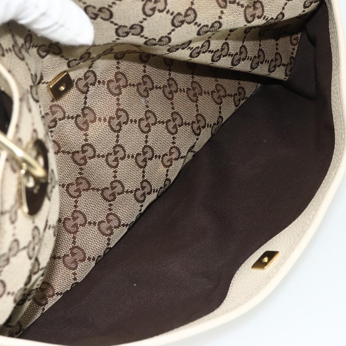 GUCCI GG Canvas Tote Bag Beige Gold 121023 Auth ep13989