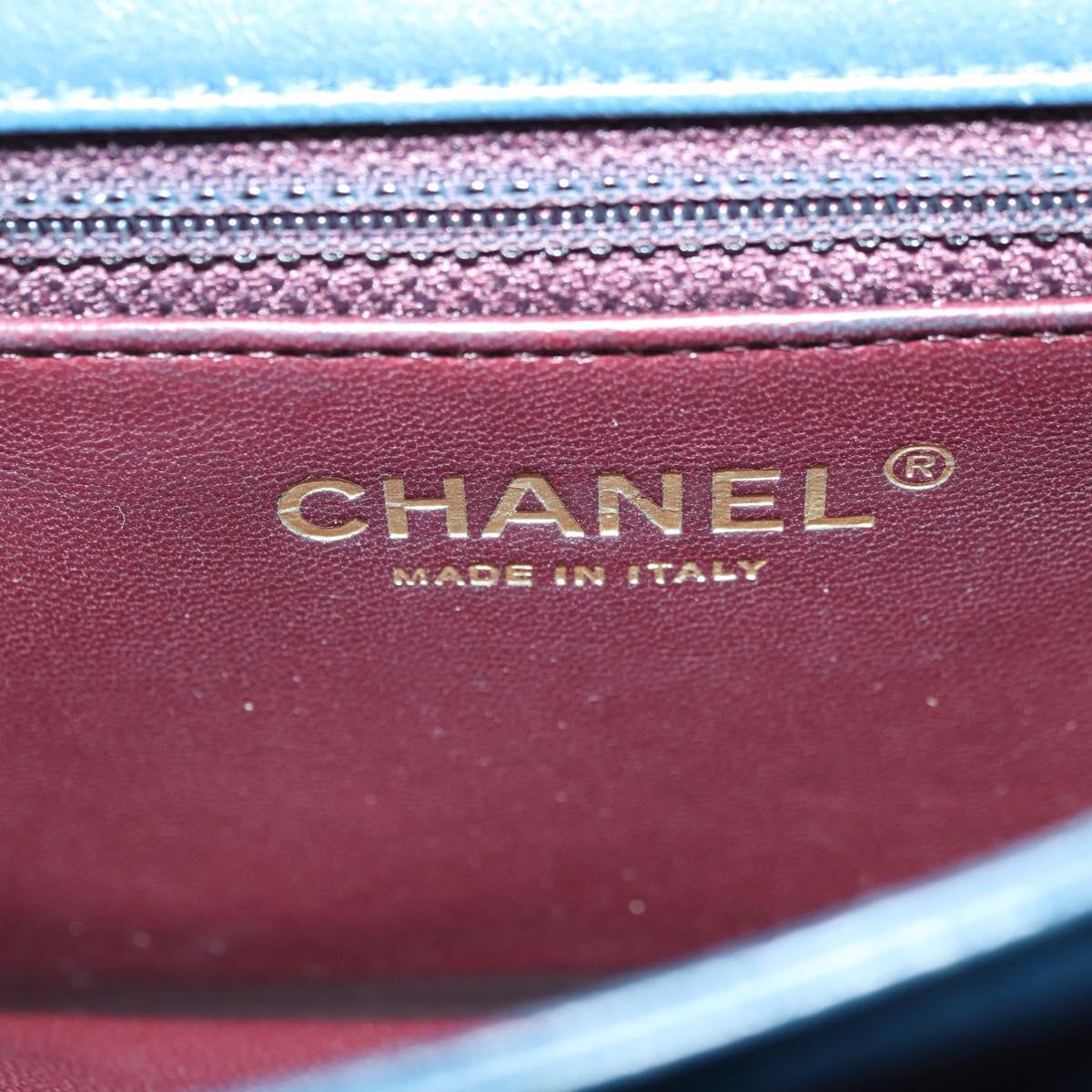 CHANEL Matelasse 23 Chain Bag Lamb Skin 2way Navy Gold CC Auth ep14001SAM