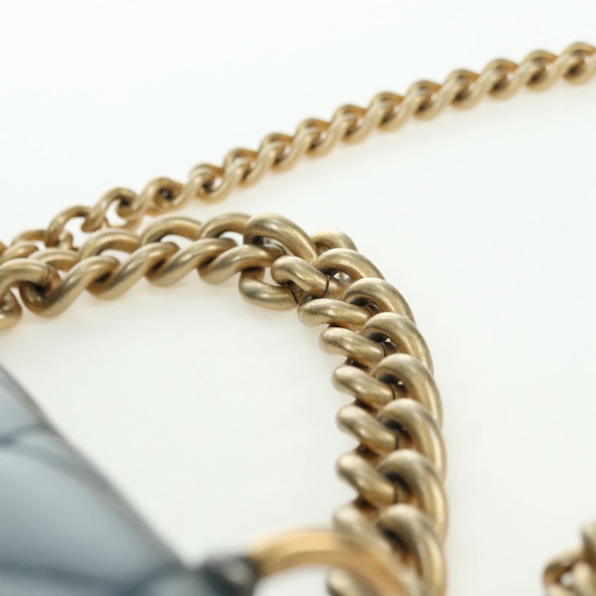 CHANEL Matelasse 23 Chain Bag Lamb Skin 2way Navy Gold CC Auth ep14001SAM