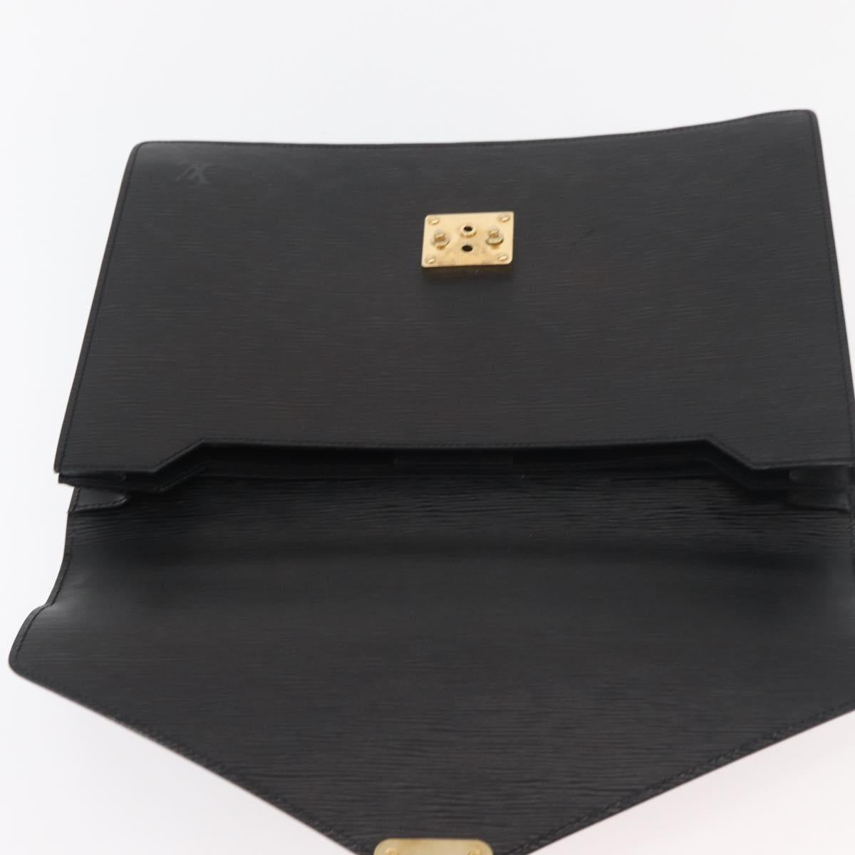 LOUIS VUITTON Epi ServietteConseiller Business Bag Black M54422 LV Auth ep14005A