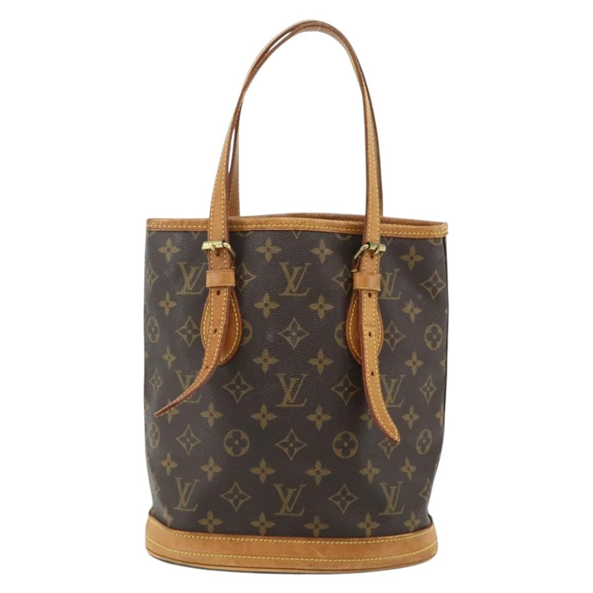 LOUIS VUITTON Monogram Bucket PM Shoulder Bag M42238 LV Auth ep14017