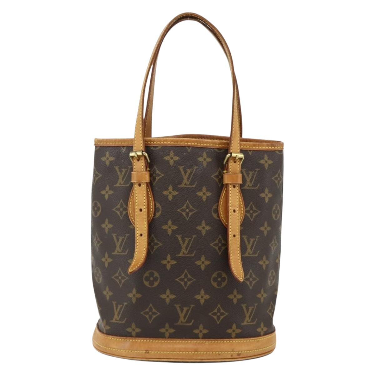 LOUIS VUITTON Monogram Bucket PM Shoulder Bag M42238 LV Auth ep14017