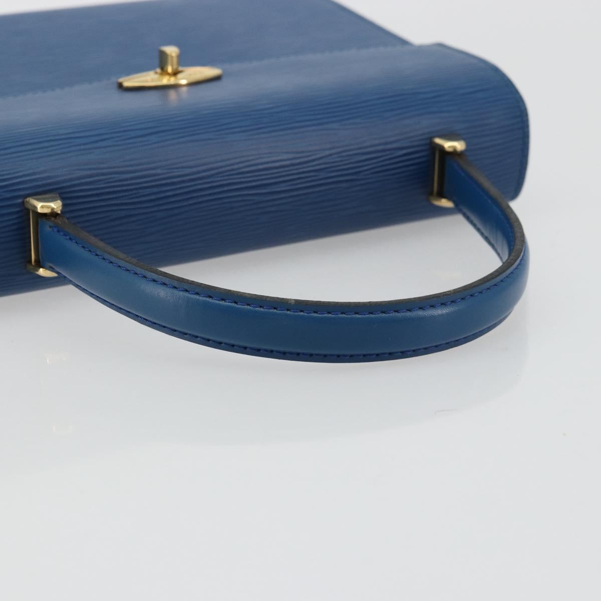 LOUIS VUITTON Epi Malesherbes Hand Bag Blue M52375 LV Auth ep14021A