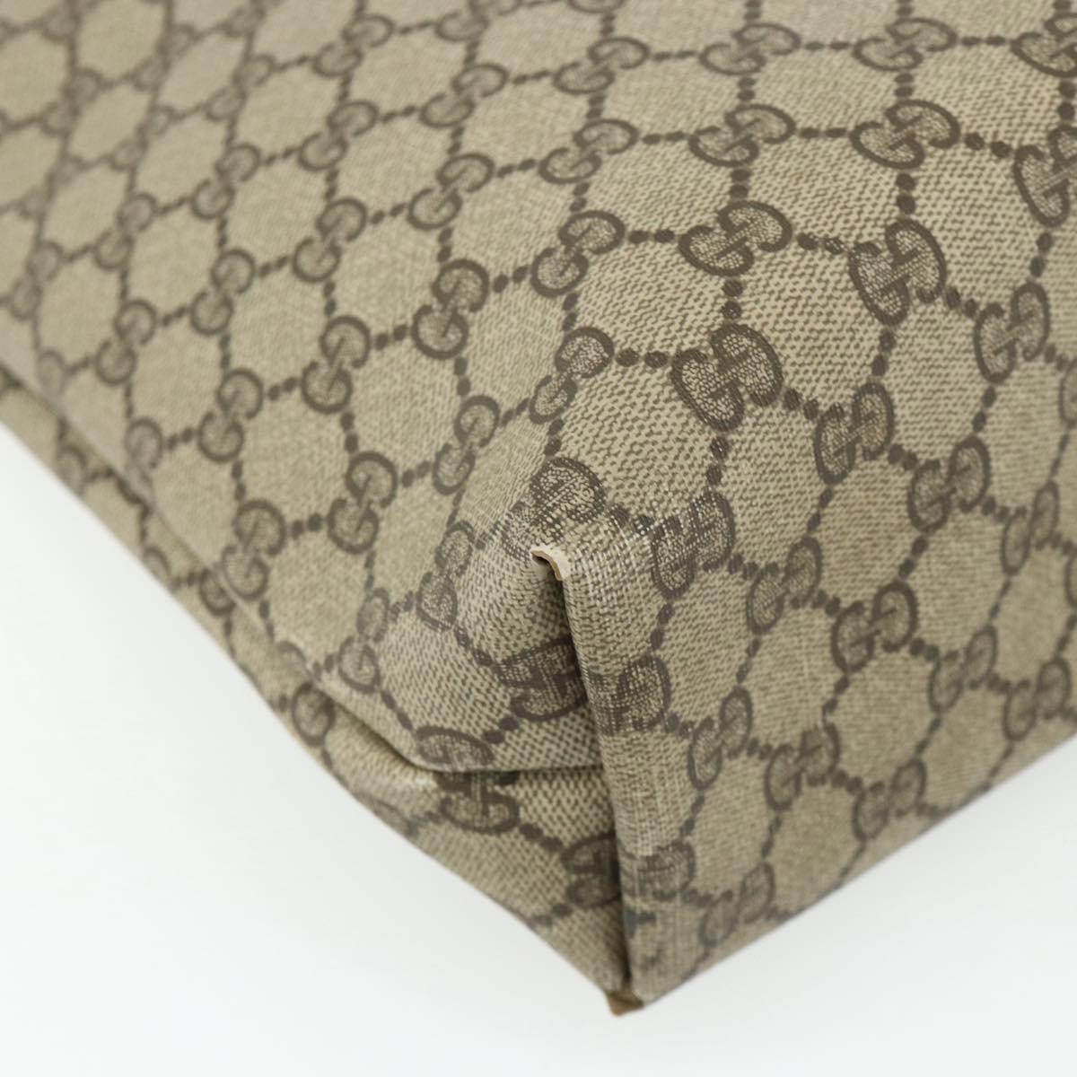 GUCCI GG Supreme Web Sherry Line Tote Bag PVC Beige 40 02 003 Auth ep14026