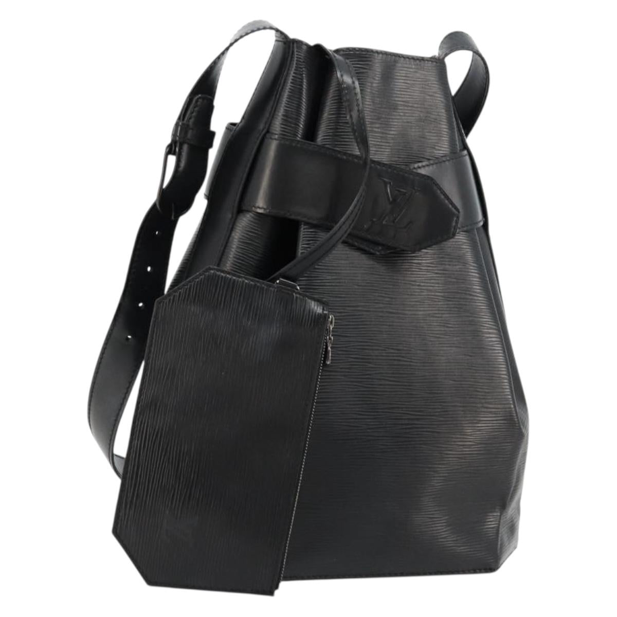 LOUIS VUITTON Epi Sac Depaule GM Shoulder Bag Black M80155 LV Auth ep14032