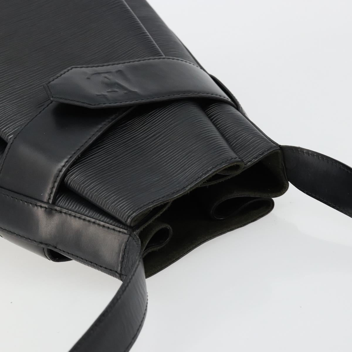 LOUIS VUITTON Epi Sac Depaule GM Shoulder Bag Black M80155 LV Auth ep14032