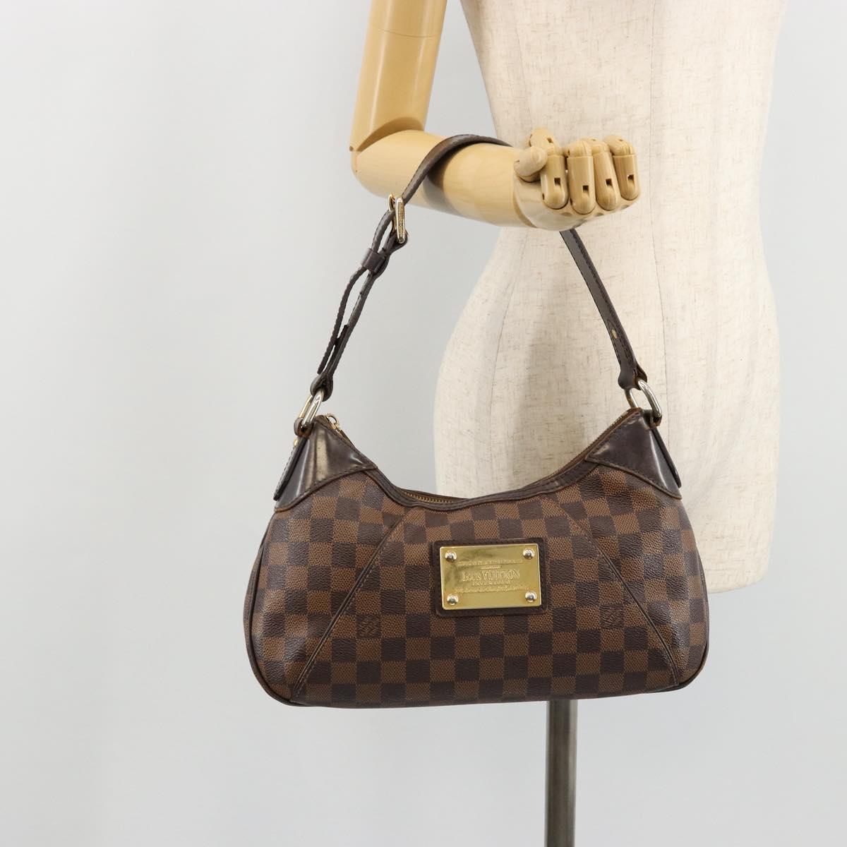 LOUIS VUITTON Damier Ebene Thames PM Shoulder Bag N48180 LV Auth ep14033