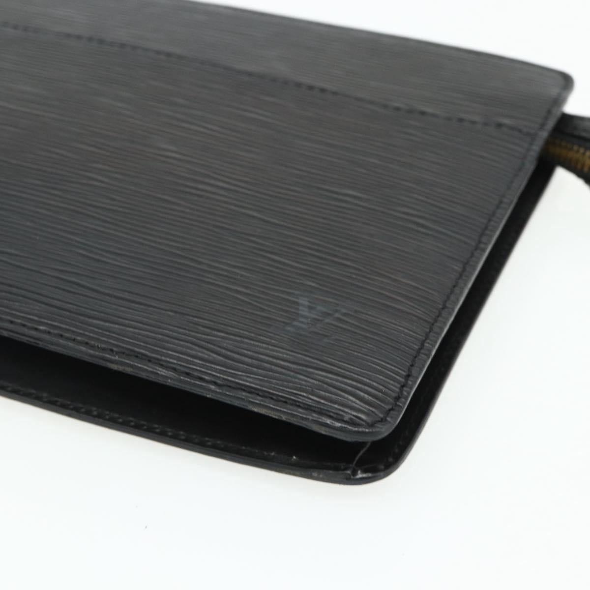 LOUIS VUITTON Epi Pochette Homme Clutch Bag Black M52522 LV Auth ep14034