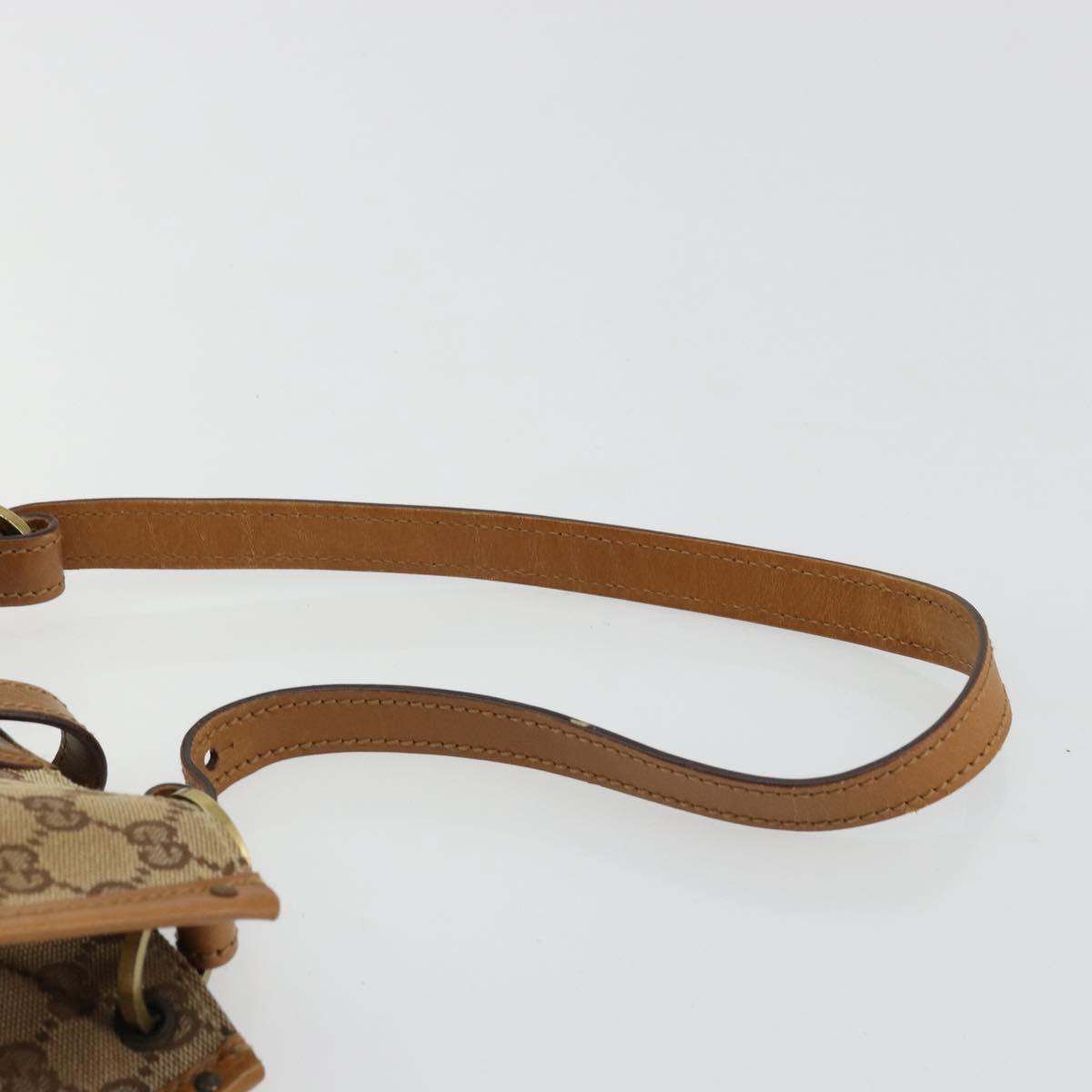 GUCCI GG Canvas Shoulder Bag Beige Gold 110292 Auth ep14036