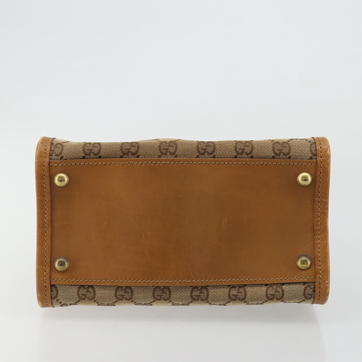 GUCCI GG Canvas Shoulder Bag Beige Gold 110292 Auth ep14036