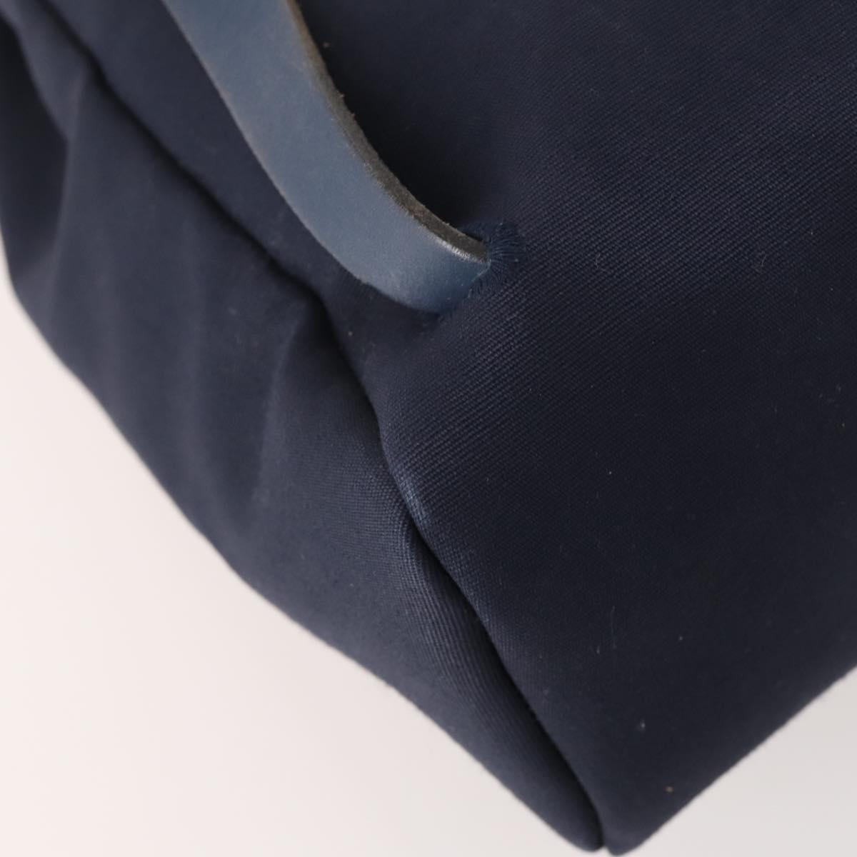 HERMES Her Line Herbag Ad Backpack Canvas Navy Silver Auth ep14037