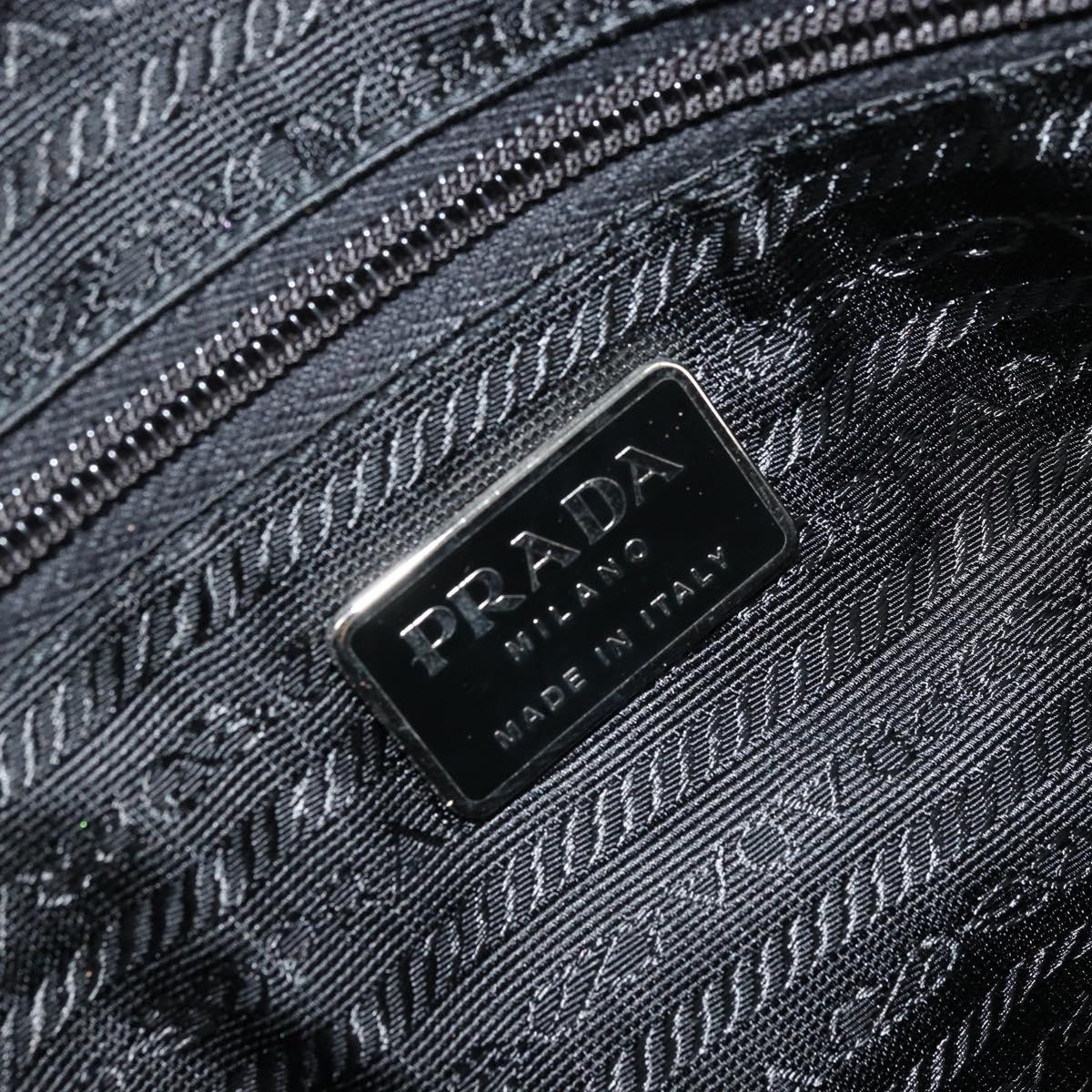 PRADA Tote Bag Nylon Green Silver Auth ep14041