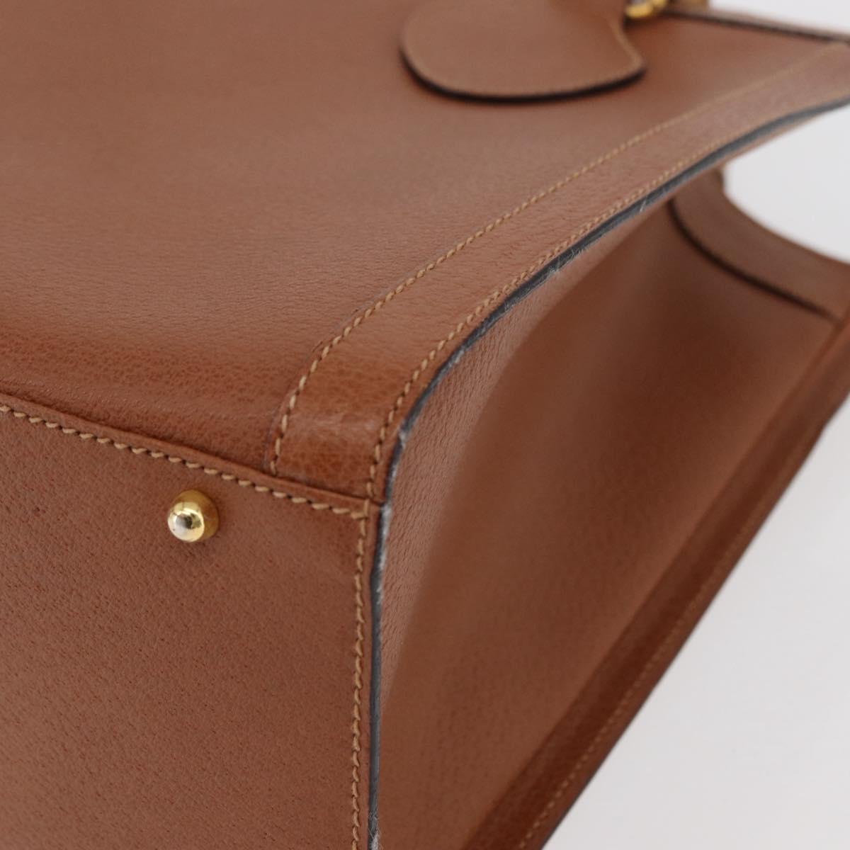 GUCCI Bamboo Hand Bag Leather Brown Gold 002 123 0260 Auth ep14063