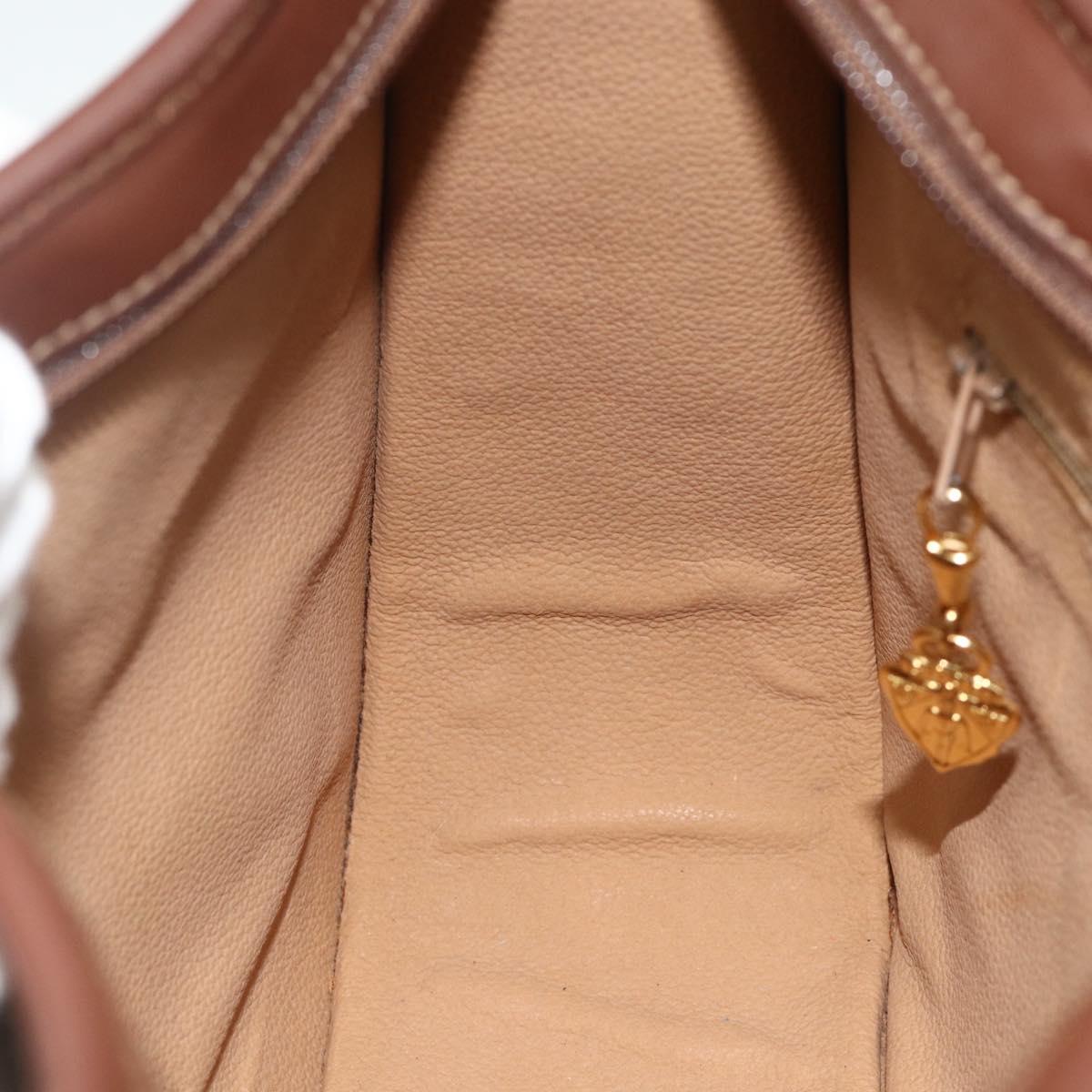 GUCCI Shoulder Bag Canvas Beige Gold Auth ep14080