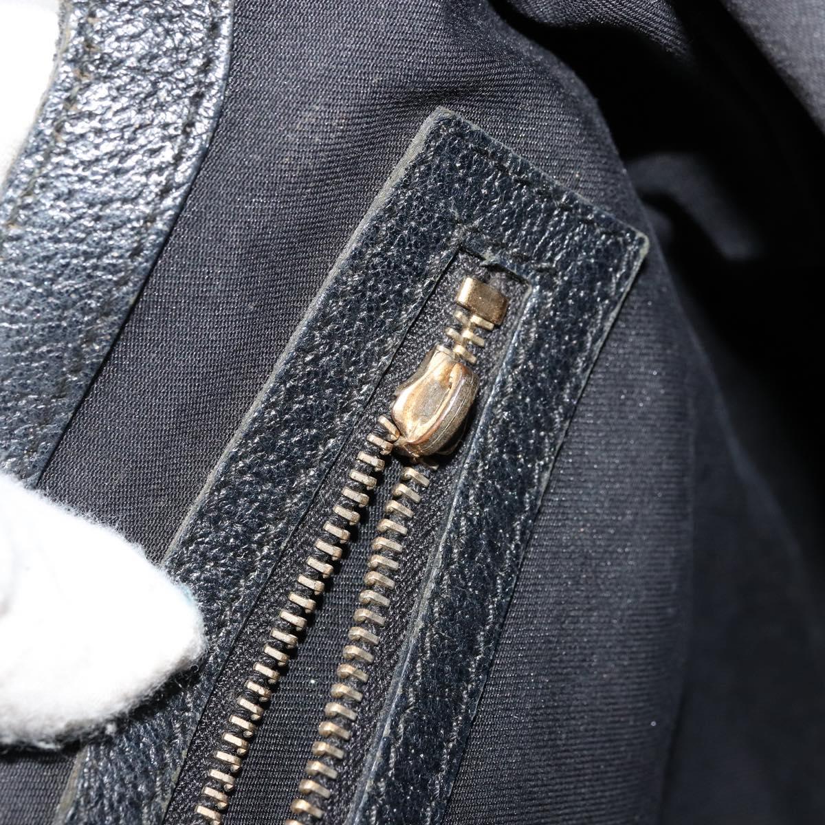 GUCCI GG Canvas New Jackie Shoulder Bag Black Gold 137335 Auth ep14093