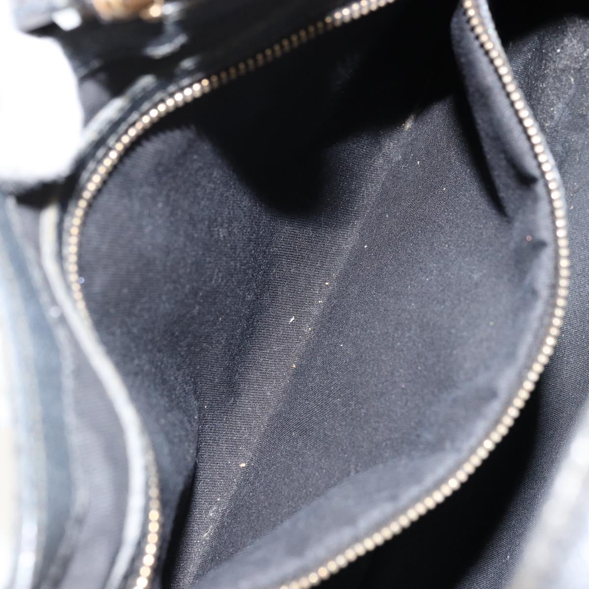 GUCCI GG Canvas New Jackie Shoulder Bag Black Gold 137335 Auth ep14093